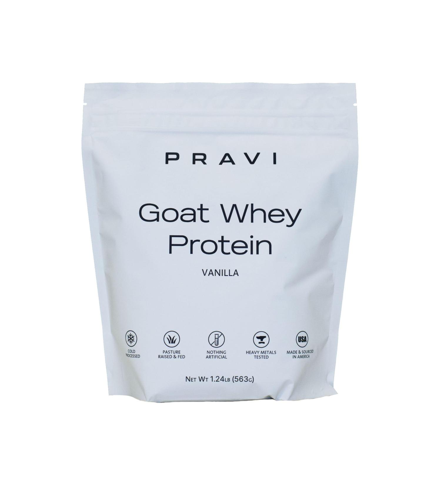 Grass-Fed Pure Goat Whey Protein Powder - Organic Whey Protein Supplement - Easy to Digest - Less Lactose - Soy Free - Vanilla Flavor - 20 Servings Vanilla 1.1 Pound (Pack of 1) - Buy Online on GoSupps.com