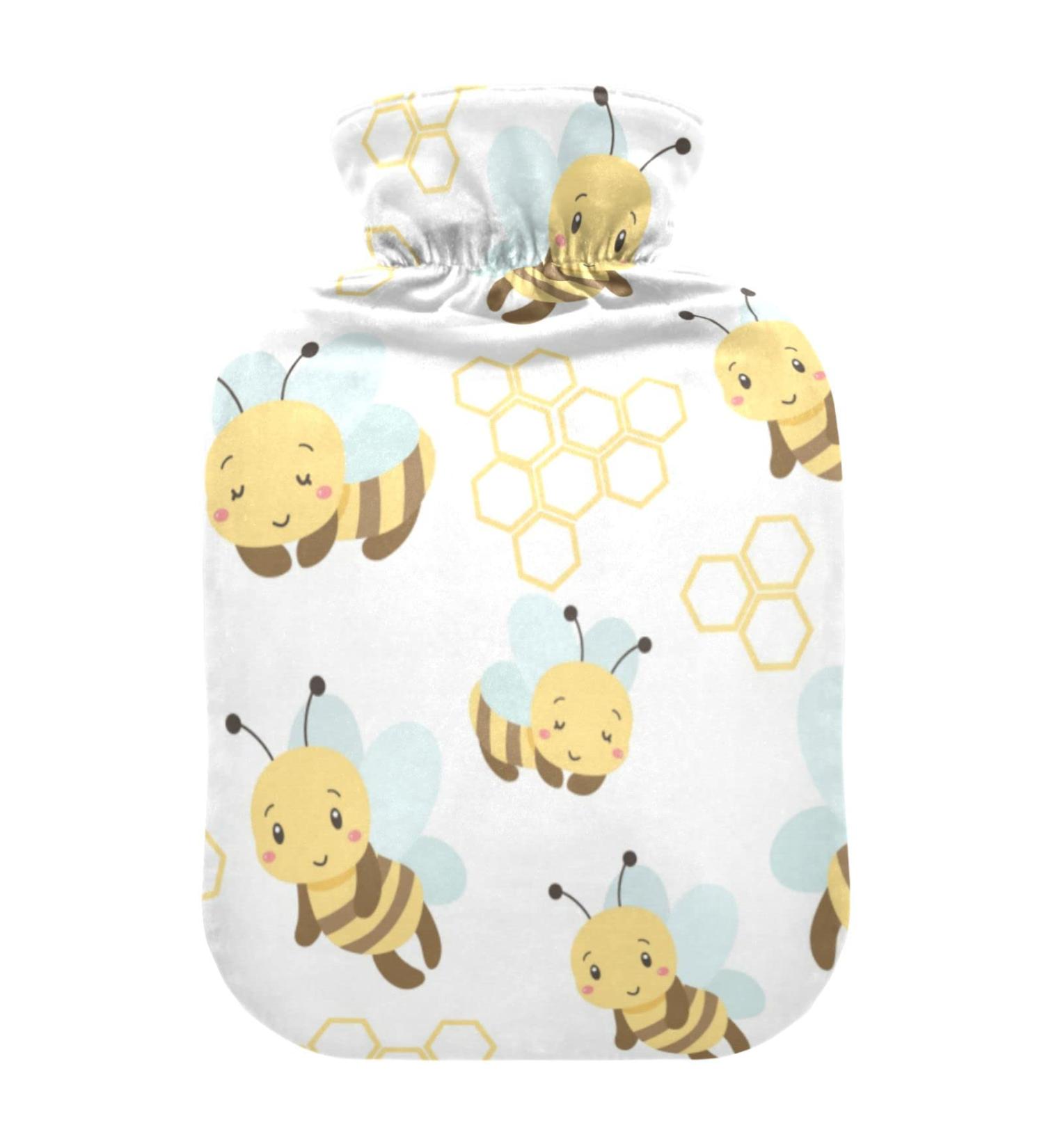 Buy 2 Litre Hot Water Bottles with Lids | Bee Hot Water Bags for Pain Relief Menstrual Cramps & Bed Warmers - International Shipping Available - Buy Online on GoSupps.com