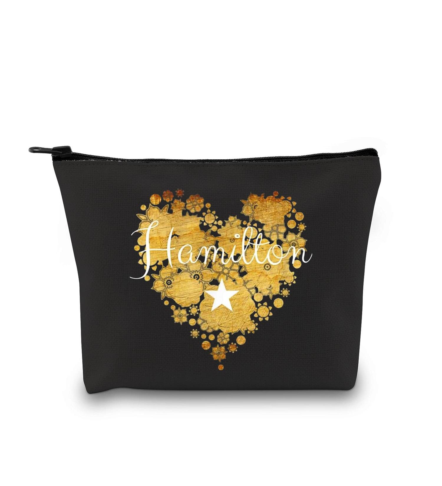 Hamilton Gift | I Love Hamilton Heart Bag & Make-Up Pass for Girls & Women Fans - Perfect Hamilton Merchandise - Buy Online on GoSupps.com