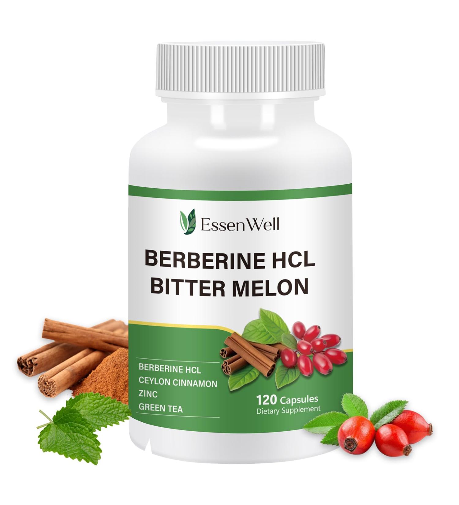 Berberine Supplement with Ceylon Cinnamon - 120 Capsules Berberine 1500mg Berberine Weight Loss Berberina HCL Reducing Cravings for Sweets at Night 120 Count (Pack of 1) - Buy Online on GoSupps.com