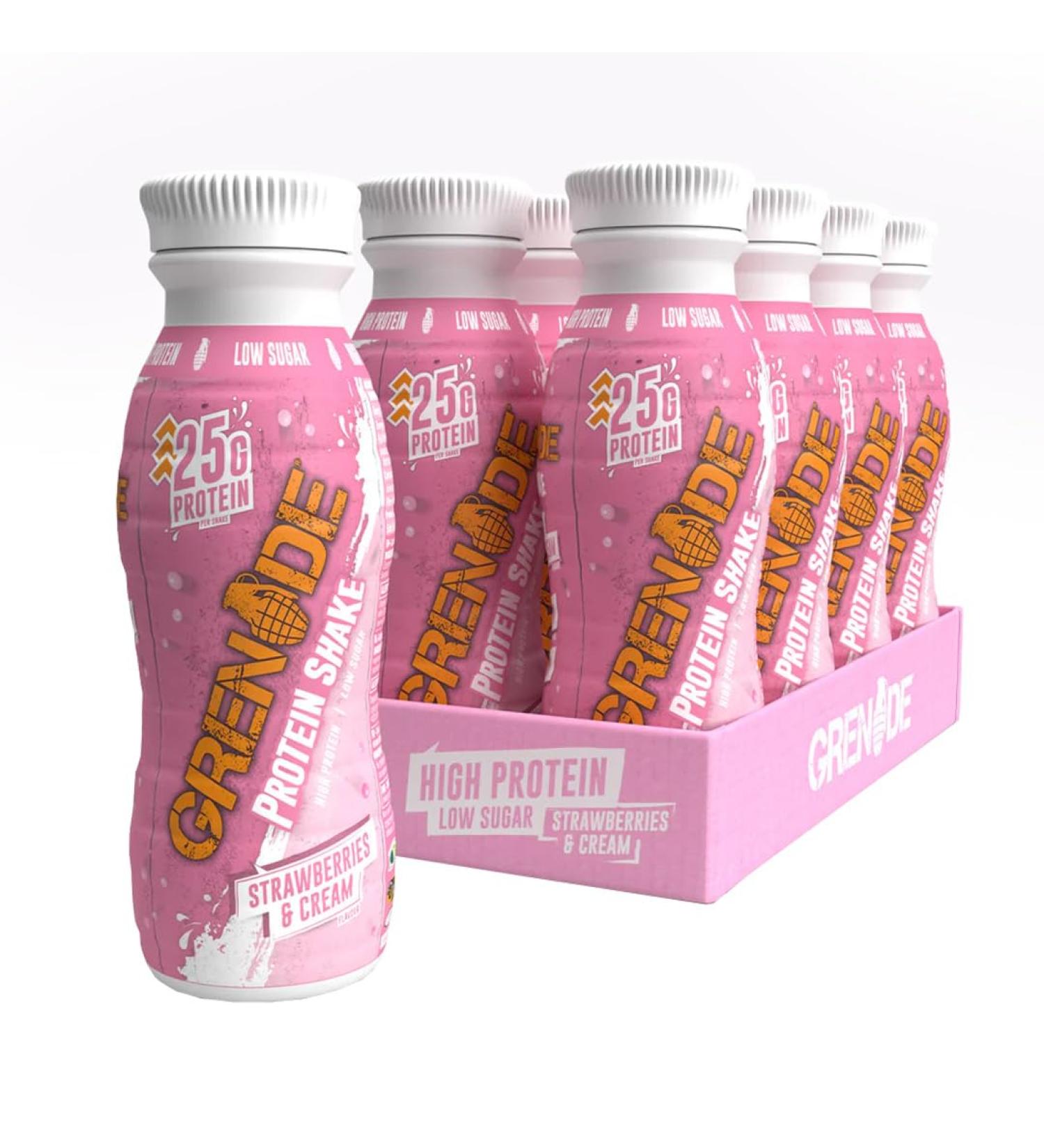 Grenade Protein Rich Shake - Strawberries & Cream 8 x 330ml | International Shipping Available - Buy Online on GoSupps.com