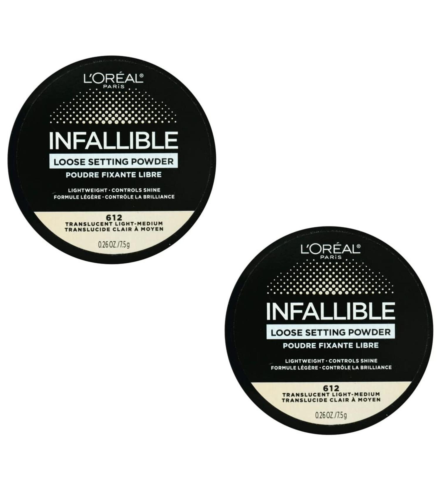 L'Oreal Paris Tinted Loose Setting Powder Translucent Light-Medium 0.04oz - Pack of 2 - Buy Online on GoSupps.com