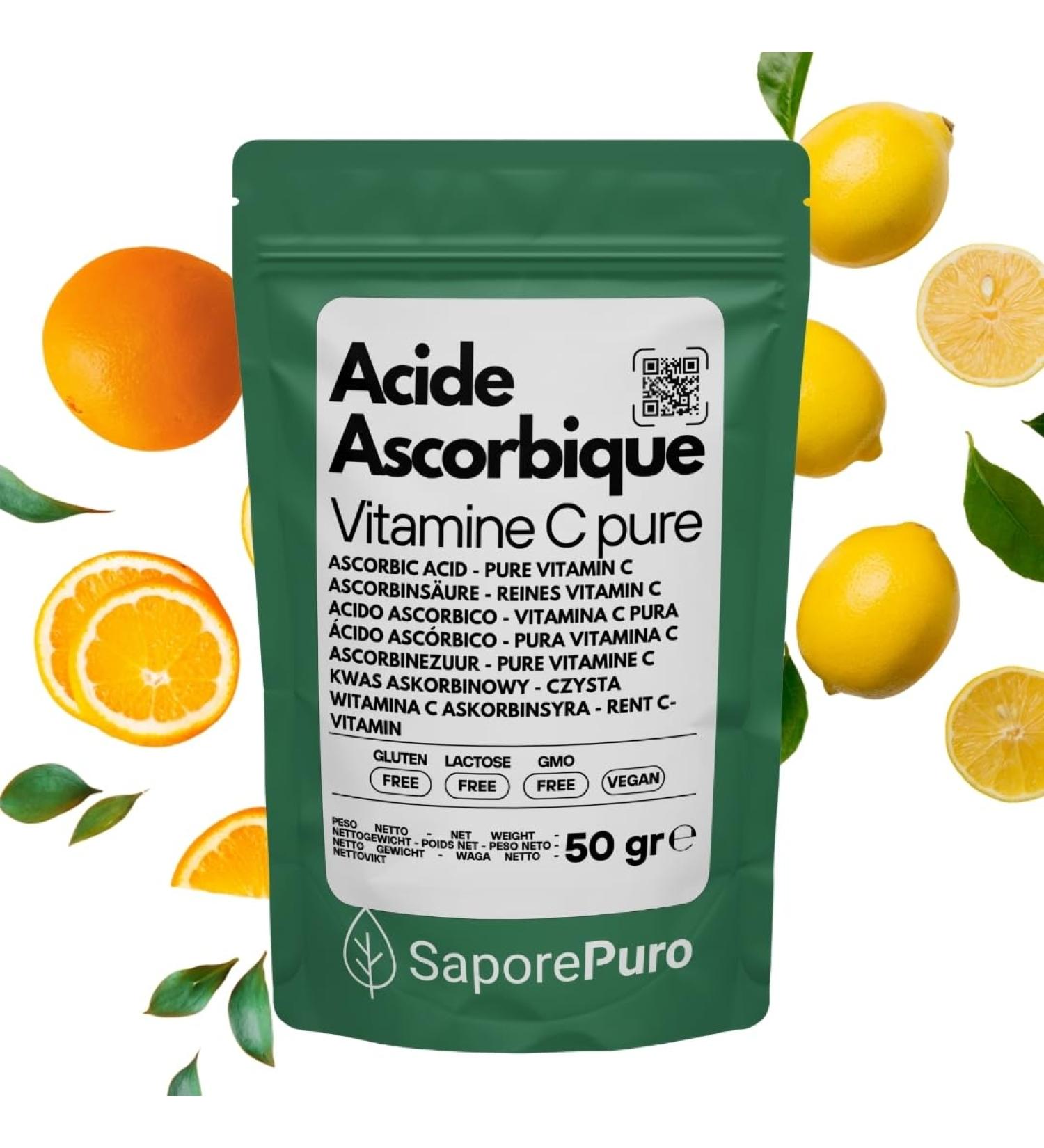 Vitamine C en poudre Acide L-Ascorbique 50 gr - Buy Online on GoSupps.com