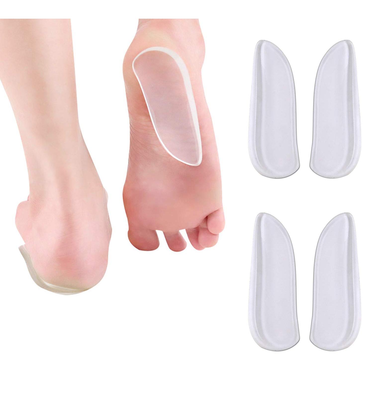 Medial & Lateral Heel Wedge Silicone Insoles - Corrective Adhesive Inserts for Foot Alignment, Knock Knee, Bow Legs, Osteoarthritis - 2 Pairs for Men and Women - Buy Online on GoSupps.com