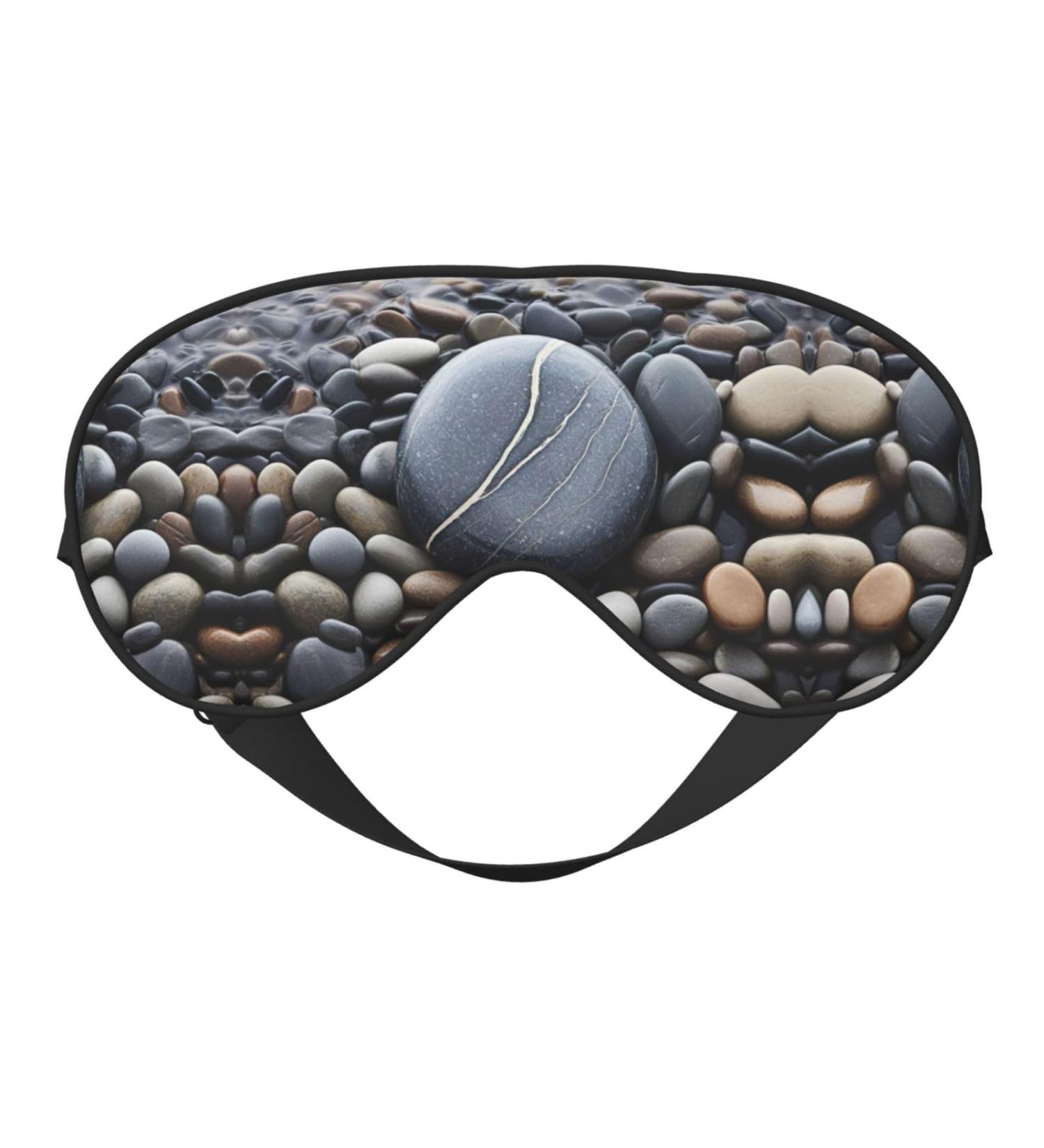 SSIMOO Beach Stone Sleep Mask - Adjustable Breathable Fashionable Eye Mask for Comfortable Sleep | International Shipping Available - Buy Online on GoSupps.com