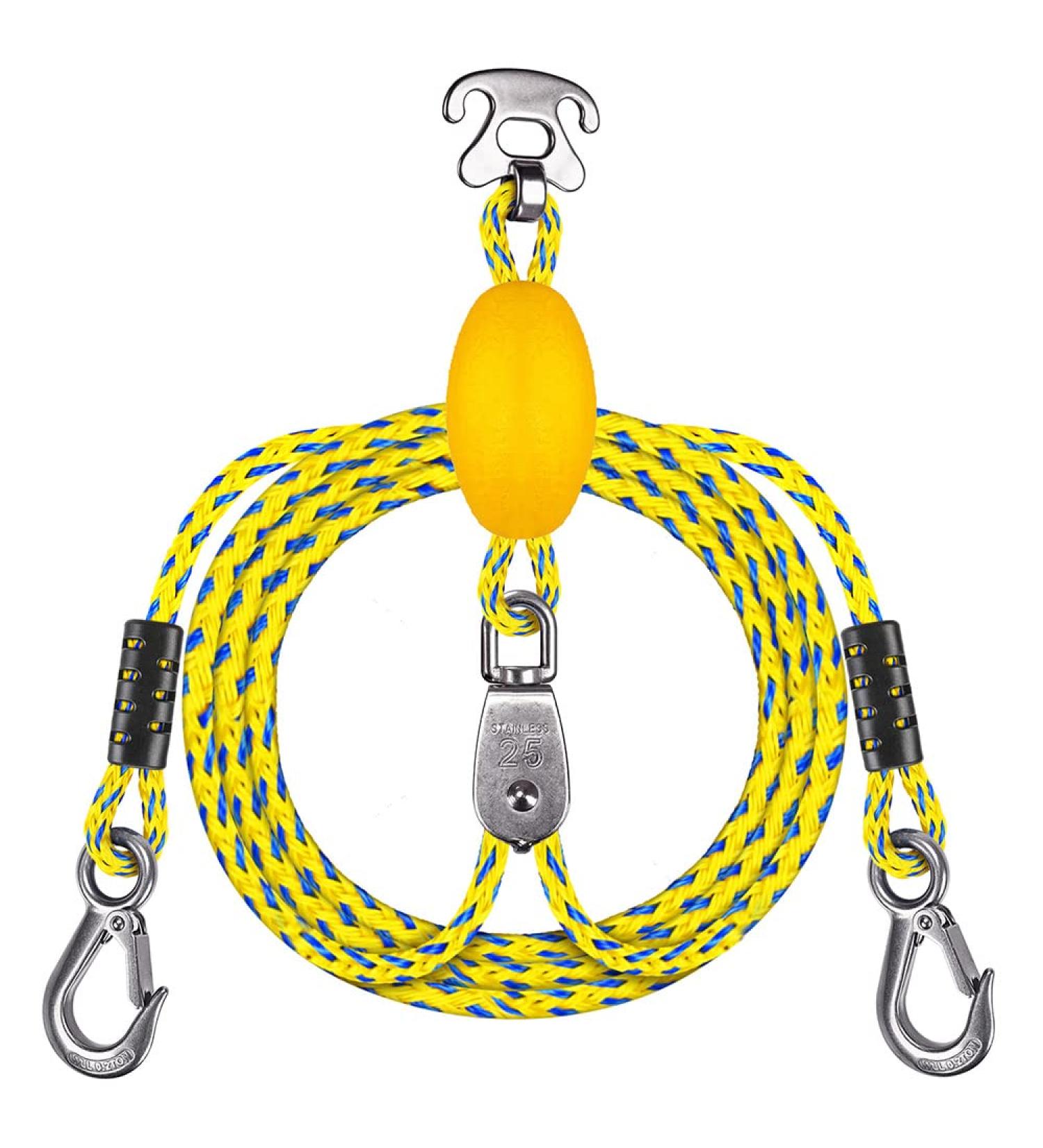 SELEWARE Heavy Duty Boat Tow Harness with Stainless Steel Quick Connector - Yellow - Buy Online on GoSupps.com