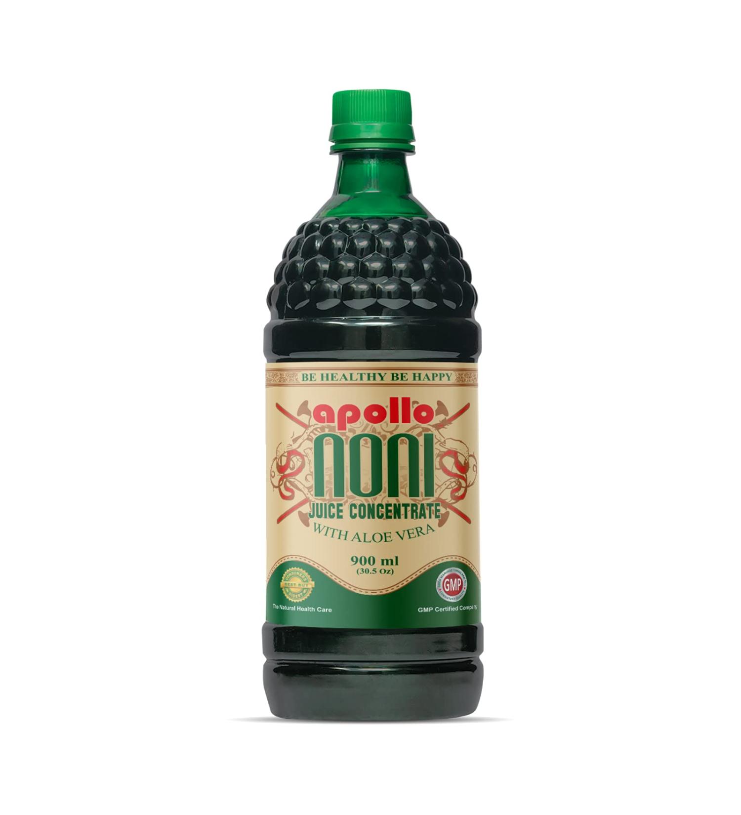 Apollo Organic Noni Juice by Morinda - Pure Noni Fruit Puree with Aloe Vera | All-Natural Daily Wellness Drink 30.5 fl oz - Buy Online on GoSupps.com