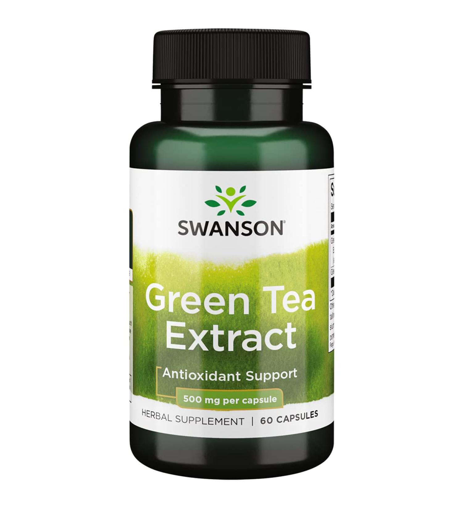 Swanson Green Tea Extract 500mg - 60 Capsules - Buy Online on GoSupps.com