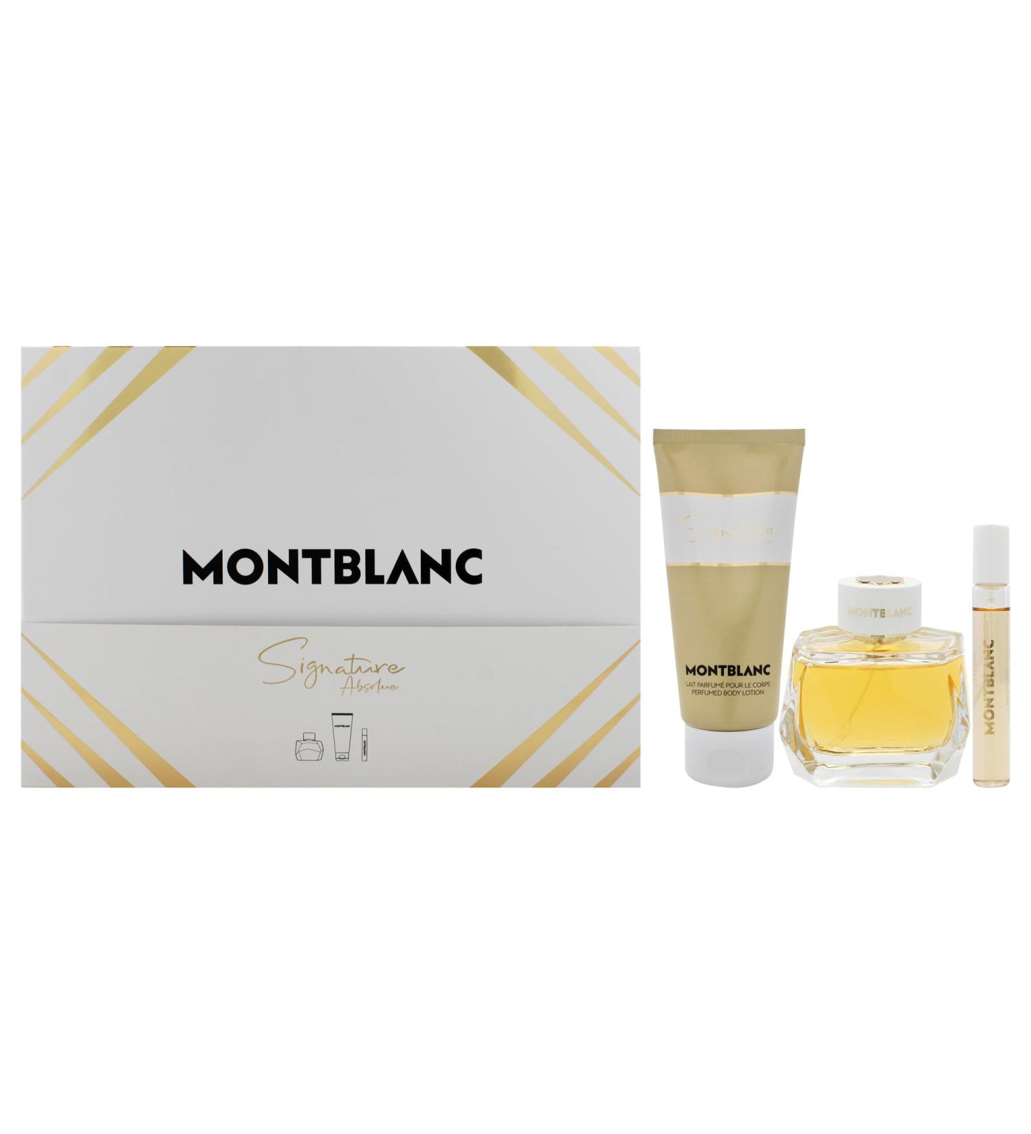 Signature Absolue by Mont Blanc for Women - 3 Pc Gift Set 3oz EDP Spray 0.25oz EDP Spray 3.3oz Body Lotion - Buy Online on GoSupps.com