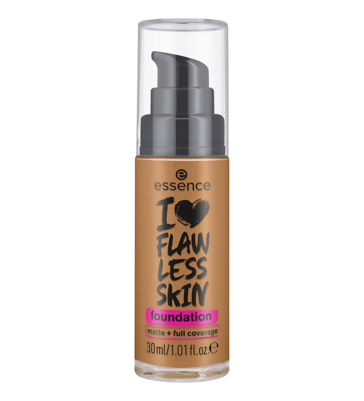 essence Essence I LOVE FLAWLESS Skin Foundation #130 - Long Lasting Mattifying Sheer Foundation - Instant Matte Result Vegan Oil-Free UVA & UVB Filter+SPF 20 Fragrance Free 1