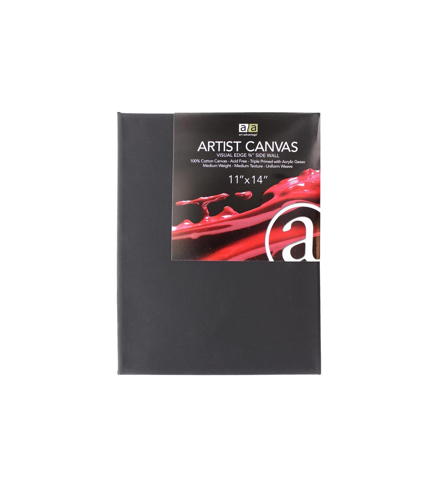 Art Advantage Artist Canvas  11 by 14-Inch  Black 11-inch x 14-inch Canvas