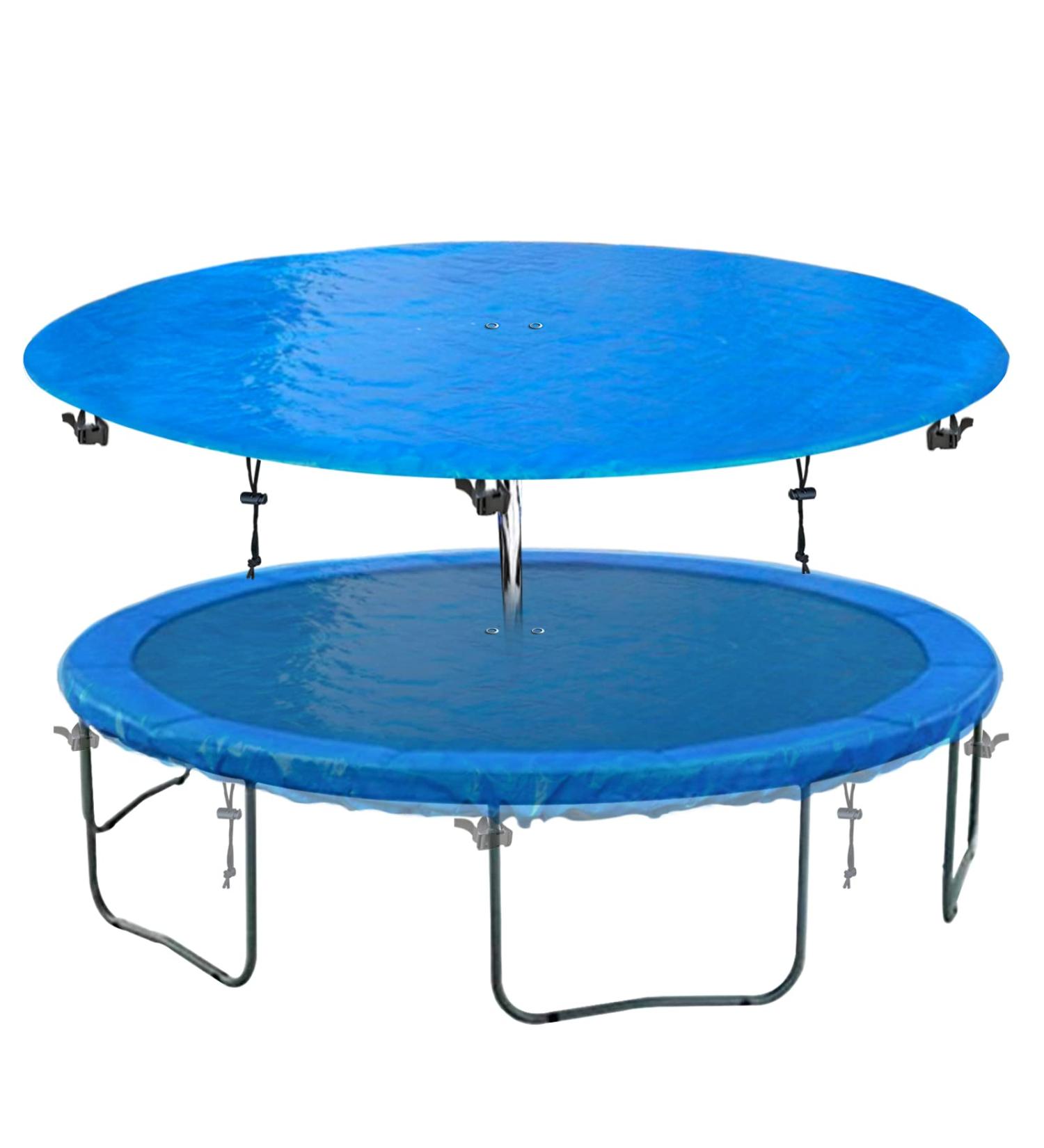 SIHAIAN 12 FT Blue Trampoline Cover - Weatherproof & Waterproof Winter Cover for Round Trampolines and Swimming Pools - Buy Online on GoSupps.com