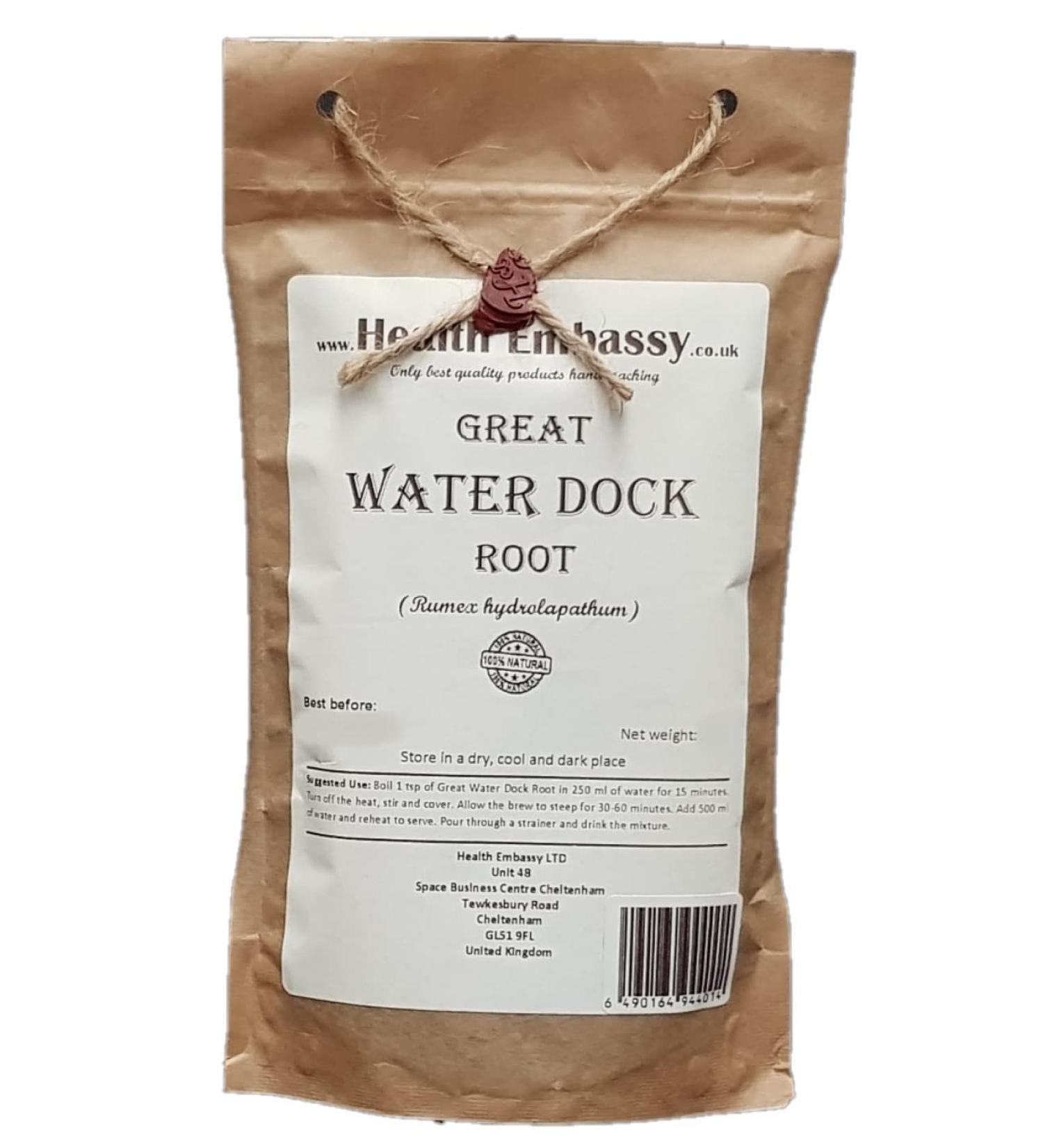  HEALTH EMBASSY Health Embassy Grande Patience d'Eau Racine Tisane | Rumex Hydrolapathum L | Great Water Dock Root Tea 50g - Buy Online on GoSupps.com