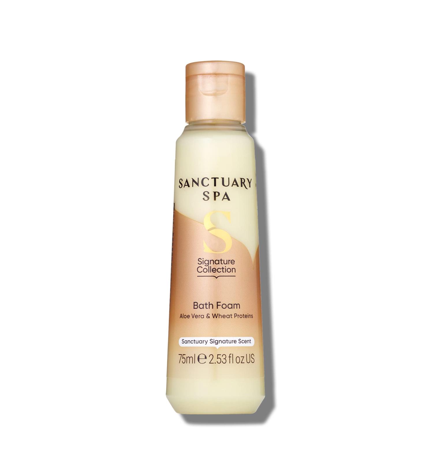 Sanctuary Spa Bubble Bath Foaming Bath Soak with Wheat Proteins and Aloe Vera - Vegan & Cruelty Free - 75ml Orange Aloe Vera (Pack of 1) - Buy Online on GoSupps.com
