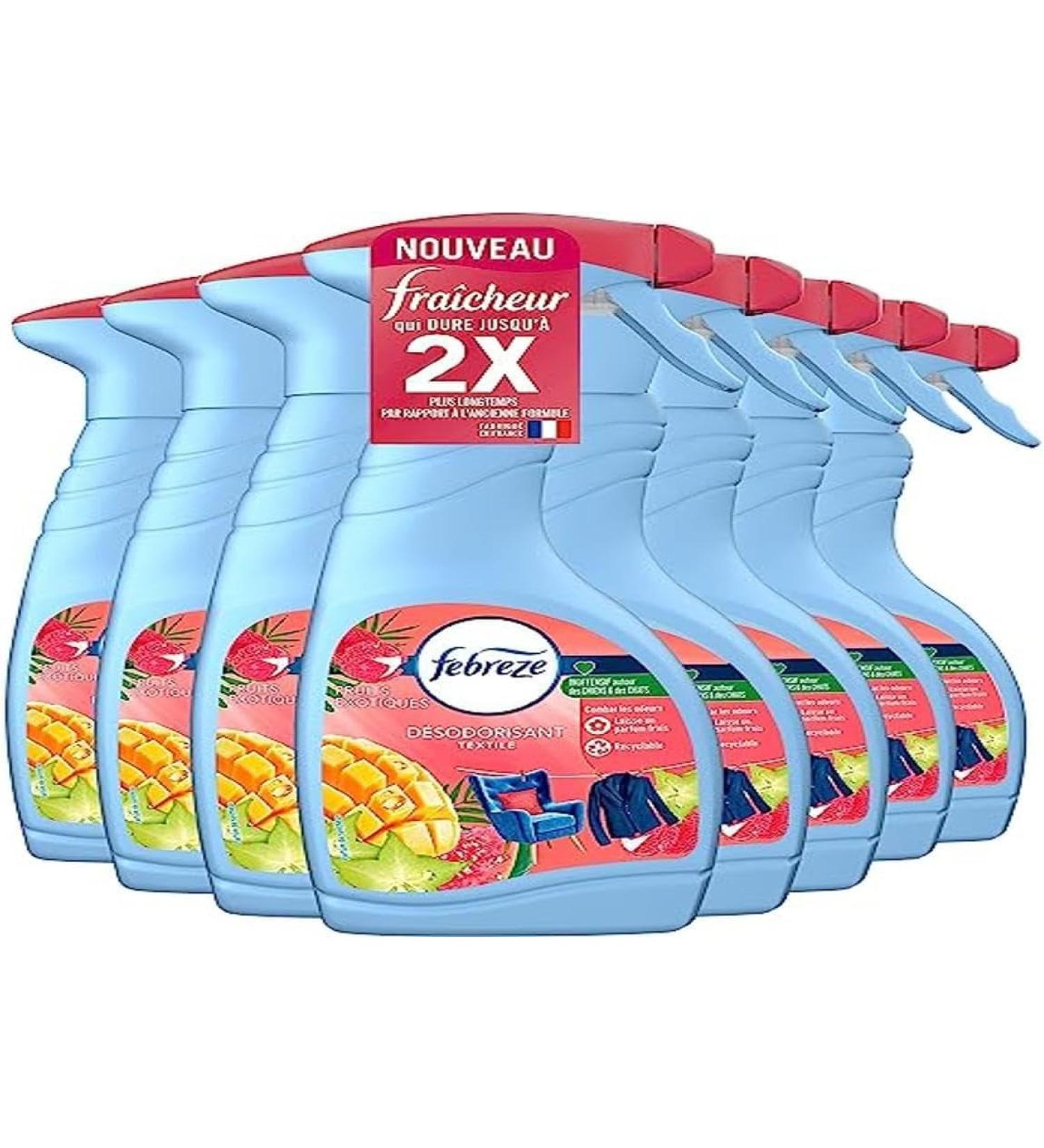 Febreze air freshener for textiles 500 ml exotic fruits odourclear removes smells from their textiles to leave only a fresh fragrance 62.5 ml (8 Pack)