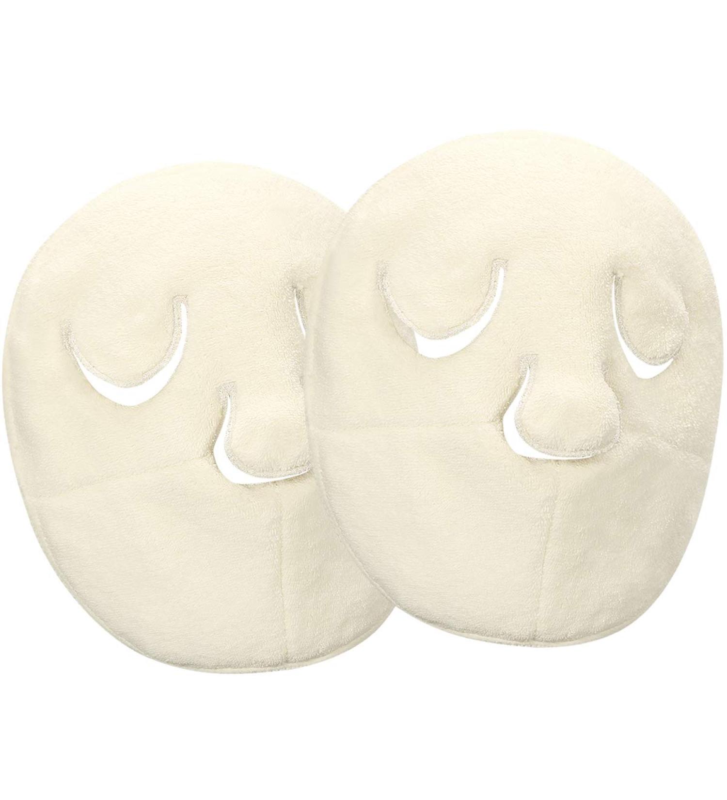 Reusable Face Towel Mask | Anti Aging Facial Steamer Towel for Moisturizing & Rejuvenation | Beauty Skin Care Mask - Christmas Stocking Stuffers Gift for Women, Mom, Wife, Sister, Teen, Girl Friend | Creamy-white - Buy Online on GoSupps.com