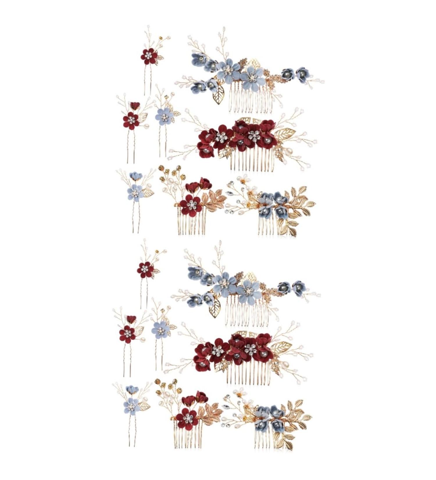 Angoily 4 Sets Bridal Headwear Hair Clips for Wedding Rhinestone Hair Comb Vintage Hair Accessories Hair Accessories for Women Hair Combs for Women Tiaras Side Combs Clothing Bride Pearl - Buy Online on GoSupps.com