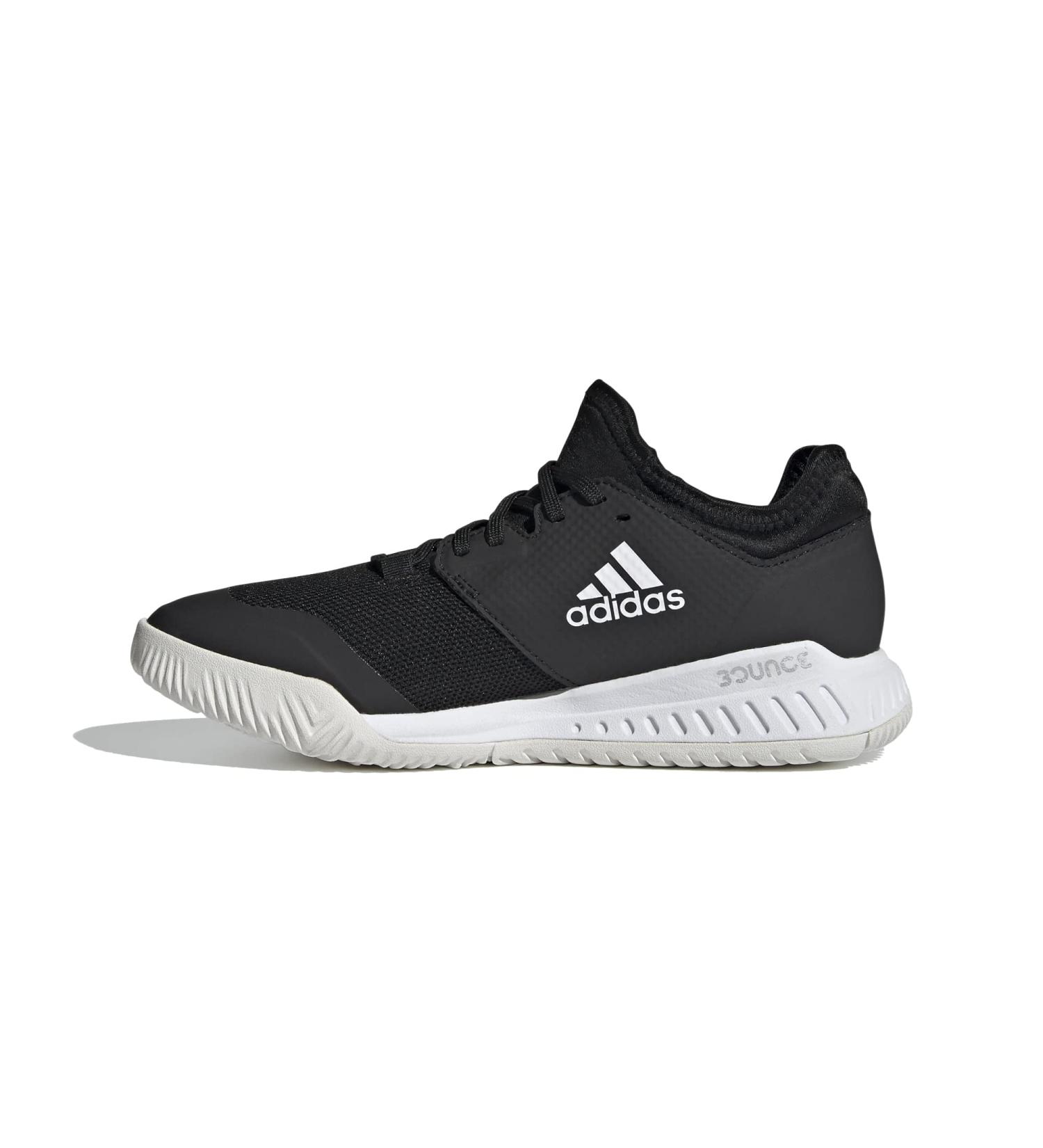 adidas Women's Court Team Bounce Volleyball Shoe 9 - Black/White/Silver Metallic - Buy Online on GoSupps.com