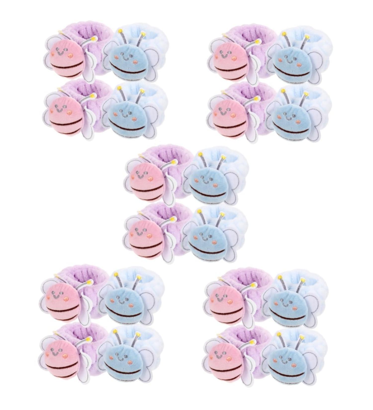 Beaupretty 20 Pcs Face Wash Wristband Towel Hair Ribbons Wristband for Washing Face Spa Wristbands for Washing Face Wrist Scrunchies for Washing Face Portable Wristbands Bee Shaped Wristbands - Buy Online on GoSupps.com
