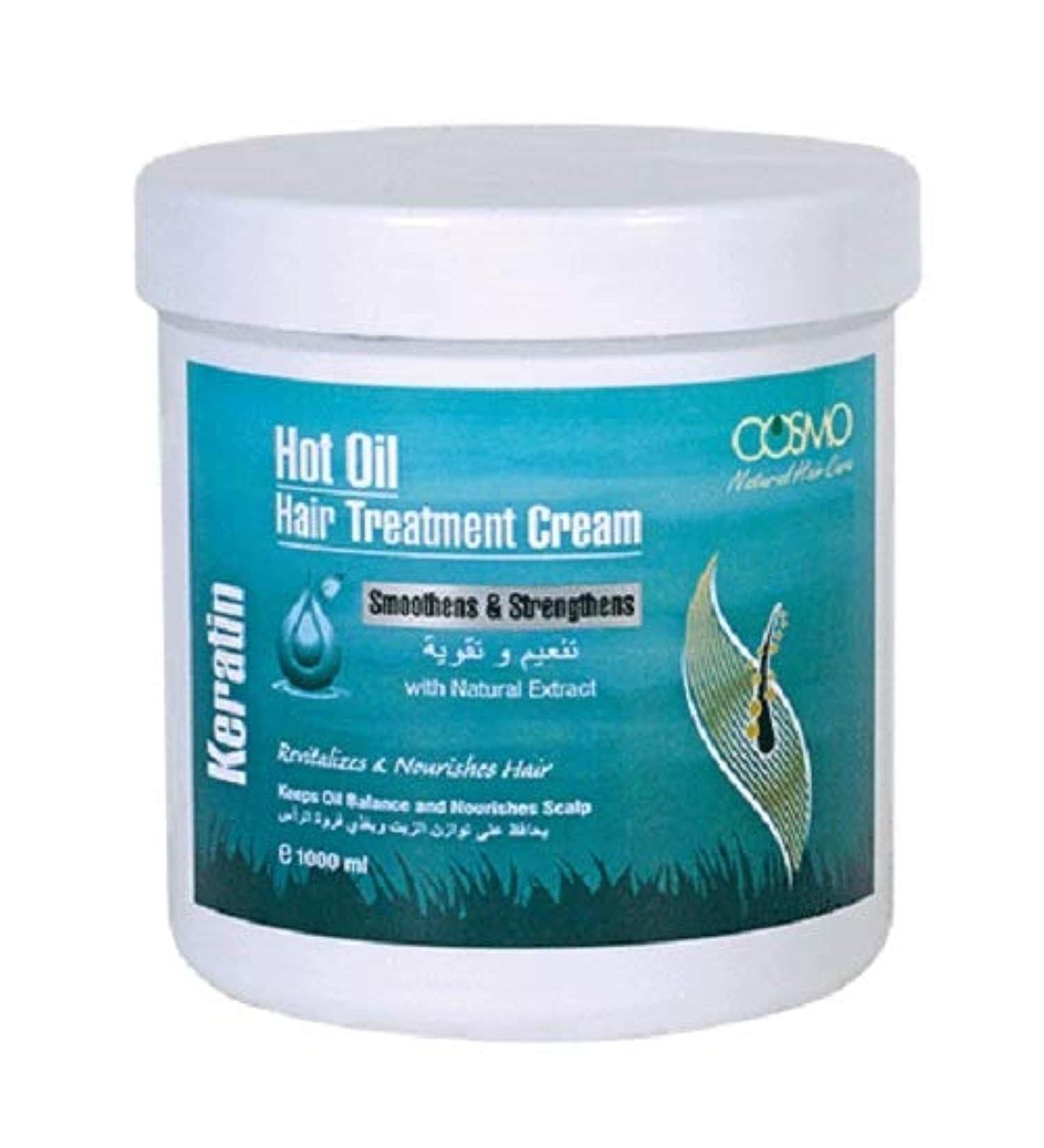Cosmo Natural Hair Care Hot Oil Hair Treatment Keratin 600ml 600ml Keratin