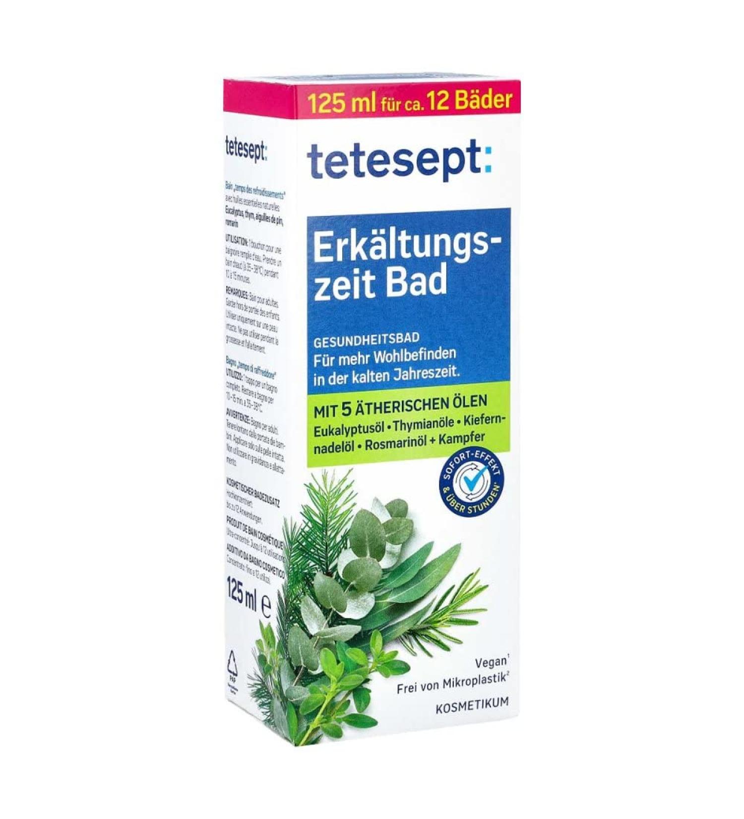 Tetesept Cold Time Bath 125 ml - Relieve Cold Symptoms | International Shipping - Buy Online on GoSupps.com