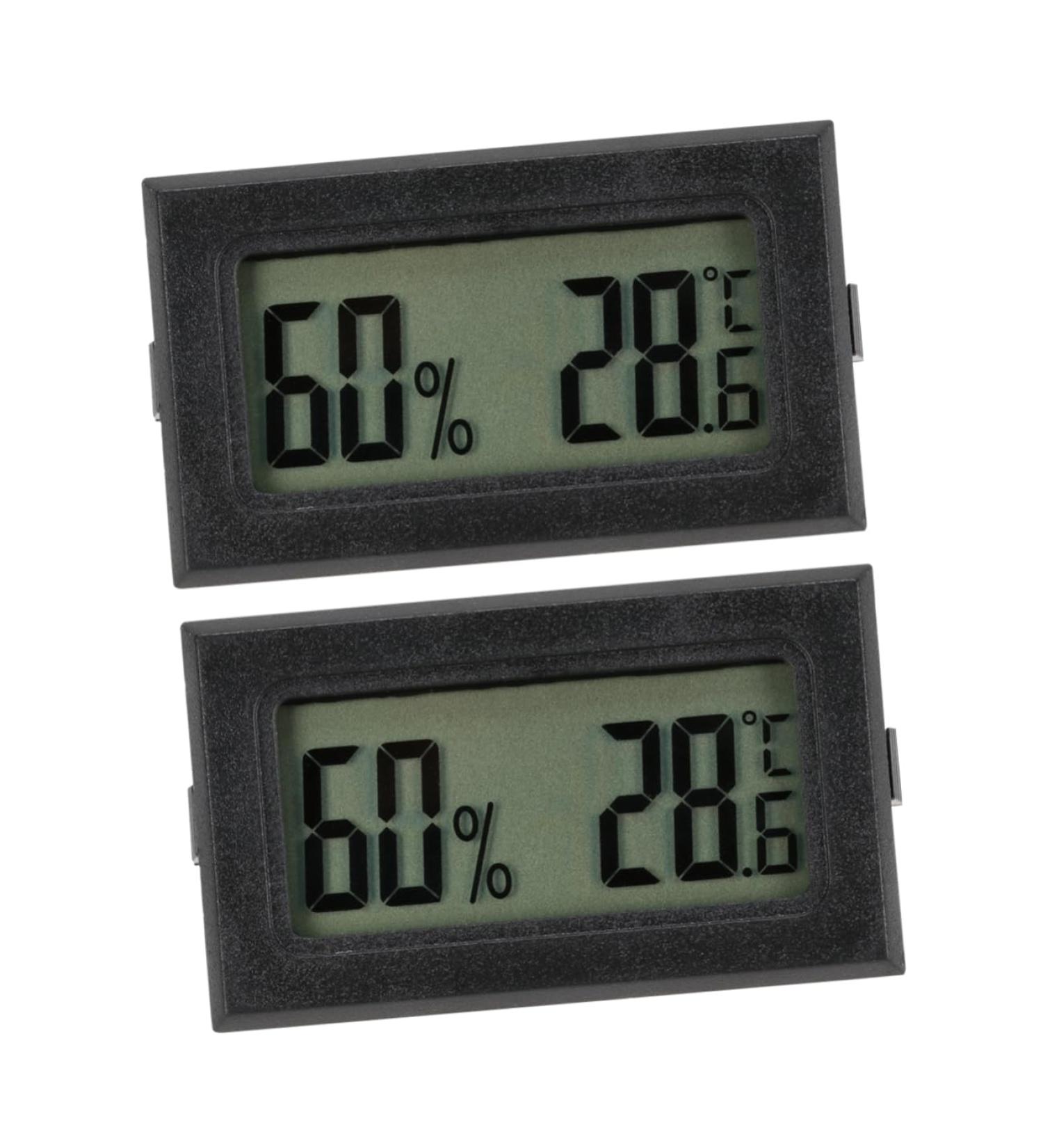 BESPORTBLE 2pcs Reptile Temperature and Humidity Meter Black 4.5X2.5cm - Buy Online on GoSupps.com
