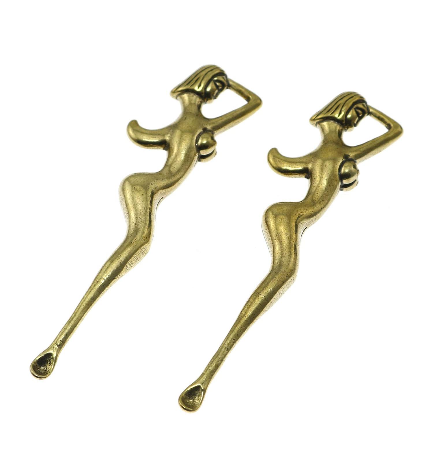 Maxmoral 2pcs Brass Ear Pick & Spoon Set | Portable Ear Cleaning Tool with Keychain | Gold Ear Wax Remover Curette Cleaner - Buy Online on GoSupps.com