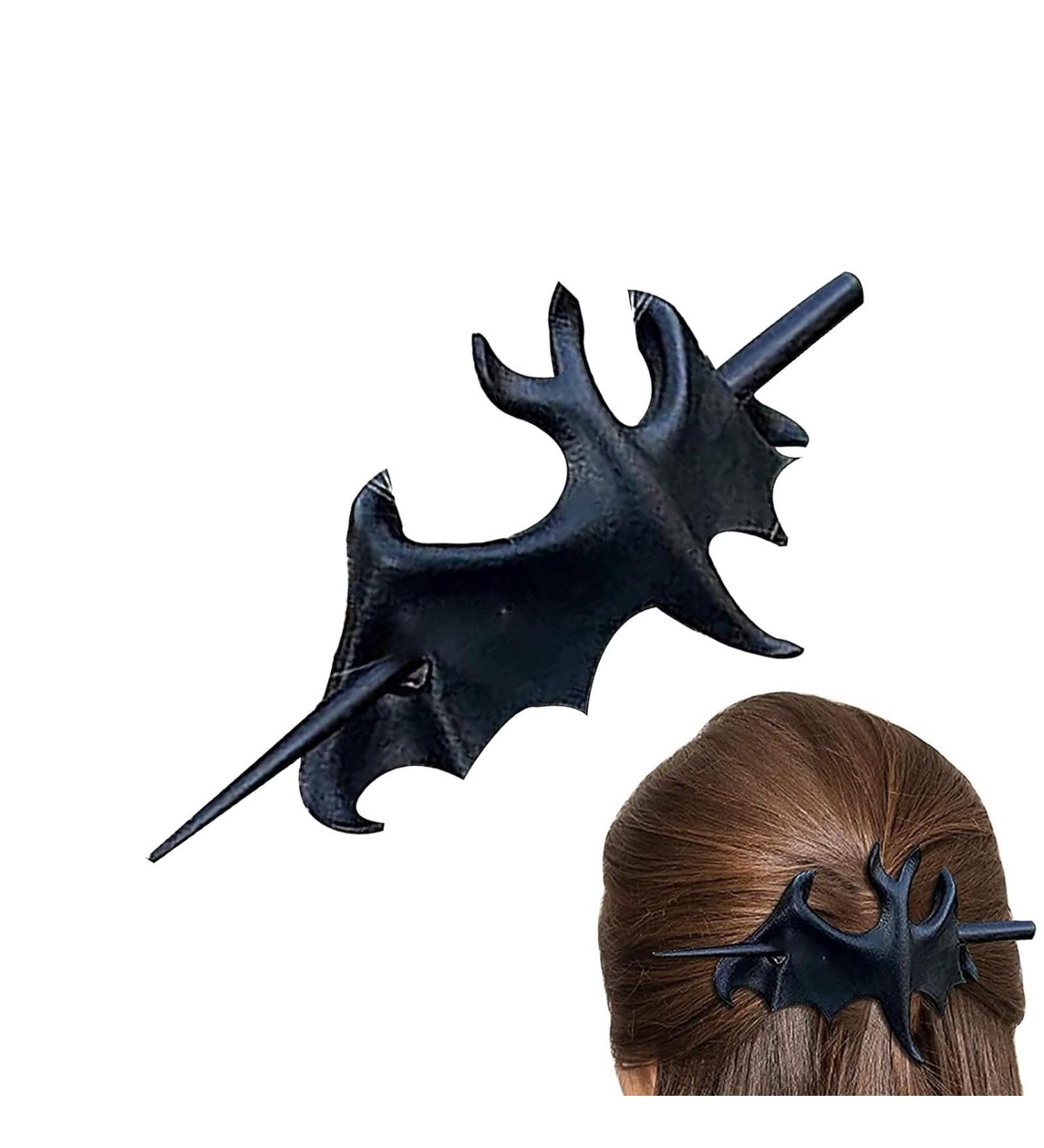 Xtauaguh Knot Hair Pin | Gothic Bat Slide Renaissance Festival Hair Forks - Vintage Non-Slip Fashion Chic Halloween Mysterious Bat Hairpin Slide For Girl Family Salon - Buy Online on GoSupps.com