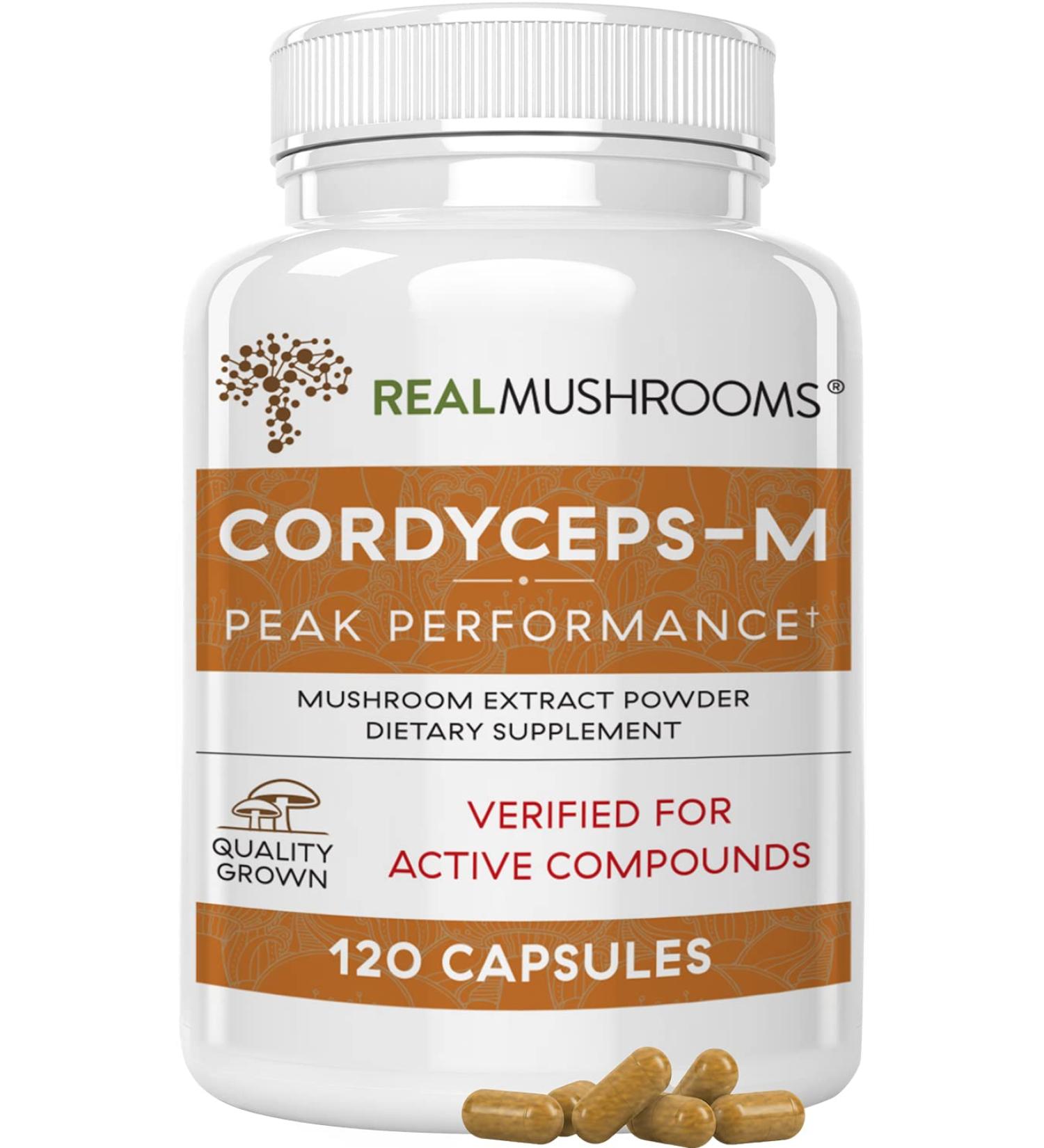 Cordyceps Performance Mushroom Extract Powder - Boost Energy & Endurance (120ct) Non-GMO - 60 Days Supply - Buy Online on GoSupps.com