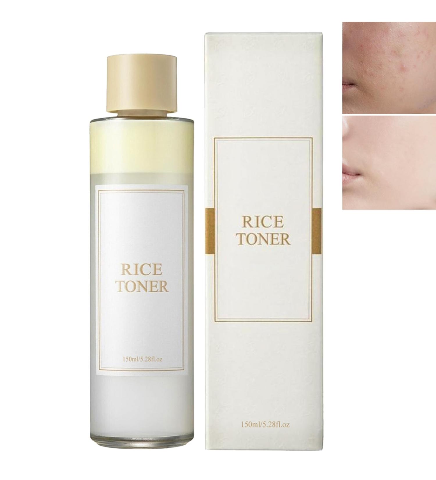 Rice Face Toner Natural Moisturizer Glow Essence Glow Facial Toner Hydrating and Moisturizing Rice Extract Rice Toner for Face Face Toner for Dry Skin Rice Glow Boosting Essence Toner 150ML - Buy Online on GoSupps.com