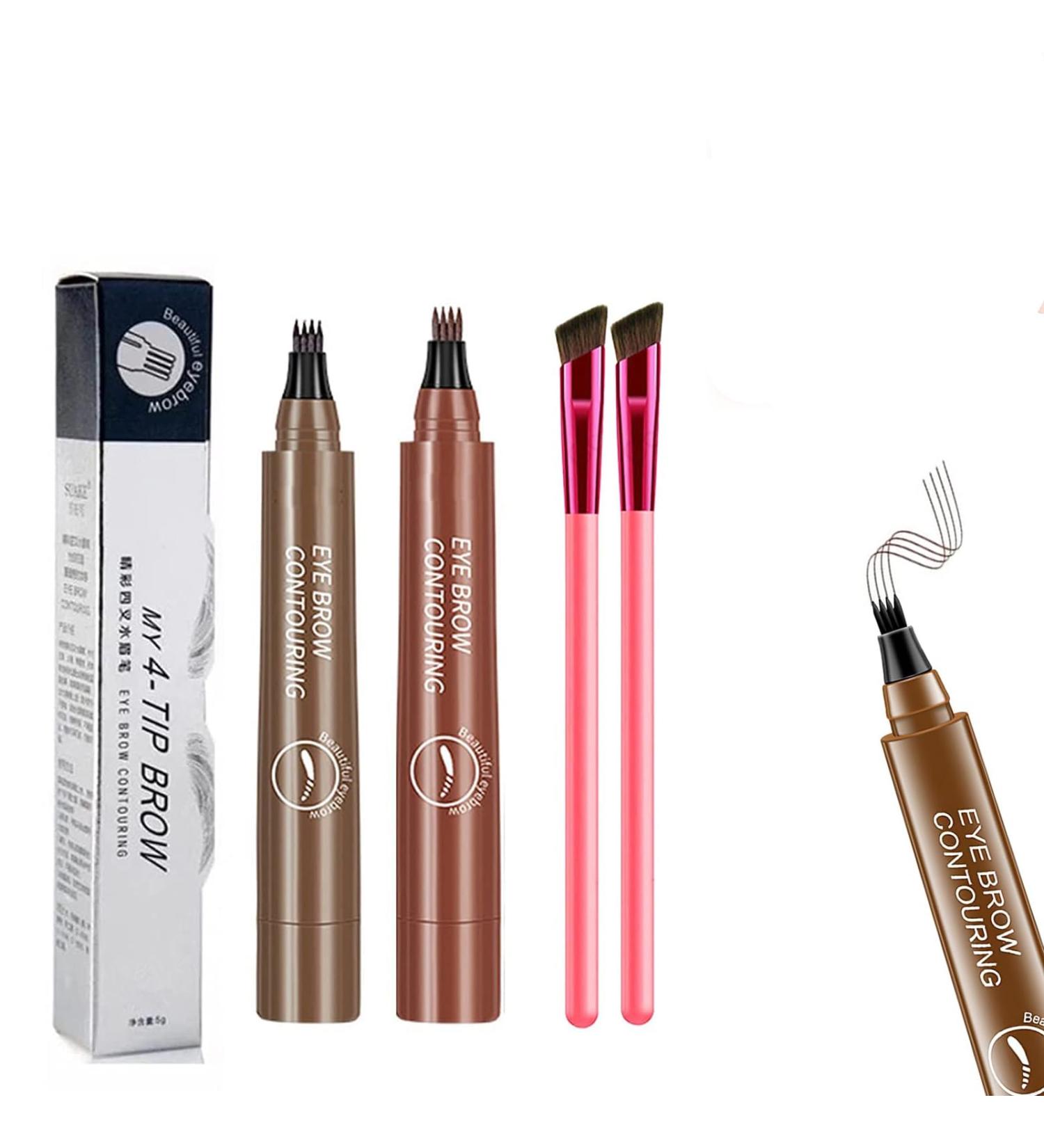 Glowly Secret Glowly Secret Waterproof Natural Eyebrow Pen Glowly Secret Brow Pencil Glowly Secret Waterproof Eyebrow Pen (Red Brown+Dark Brown) - Buy Online on GoSupps.com