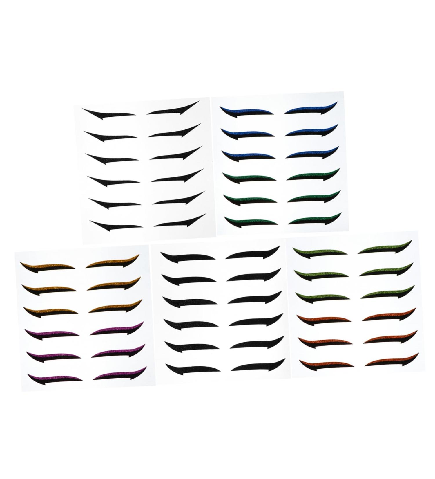 FOMIYES 108 Pairs Glitter Eyeliner Eyelid Makeup Stickers Korean Eyelid Tape Eye Skin Sticker Eyes Miss Tool - Buy Online on GoSupps.com