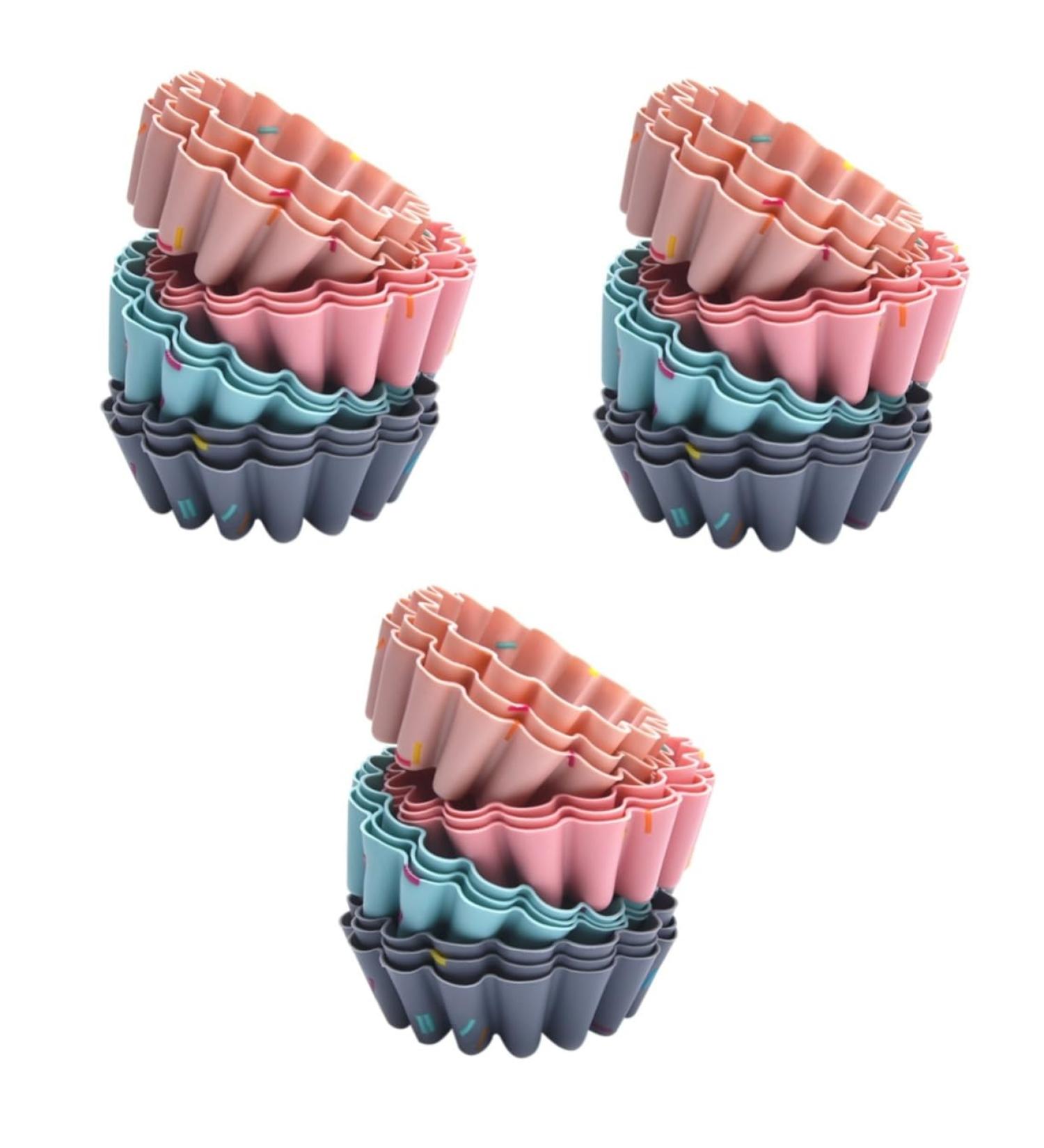 36 Pcs Silicone Muffin Cup Cupcake Reusable Baking Cups Silicone Molds Parchment Cup Muffin Baking Cups Non- Stick Muffin Pan Cake Molds Soap Mold Biscuit Small Tools Silica Gel 7.5X6.3CMx3pcs - Buy Online on GoSupps.com