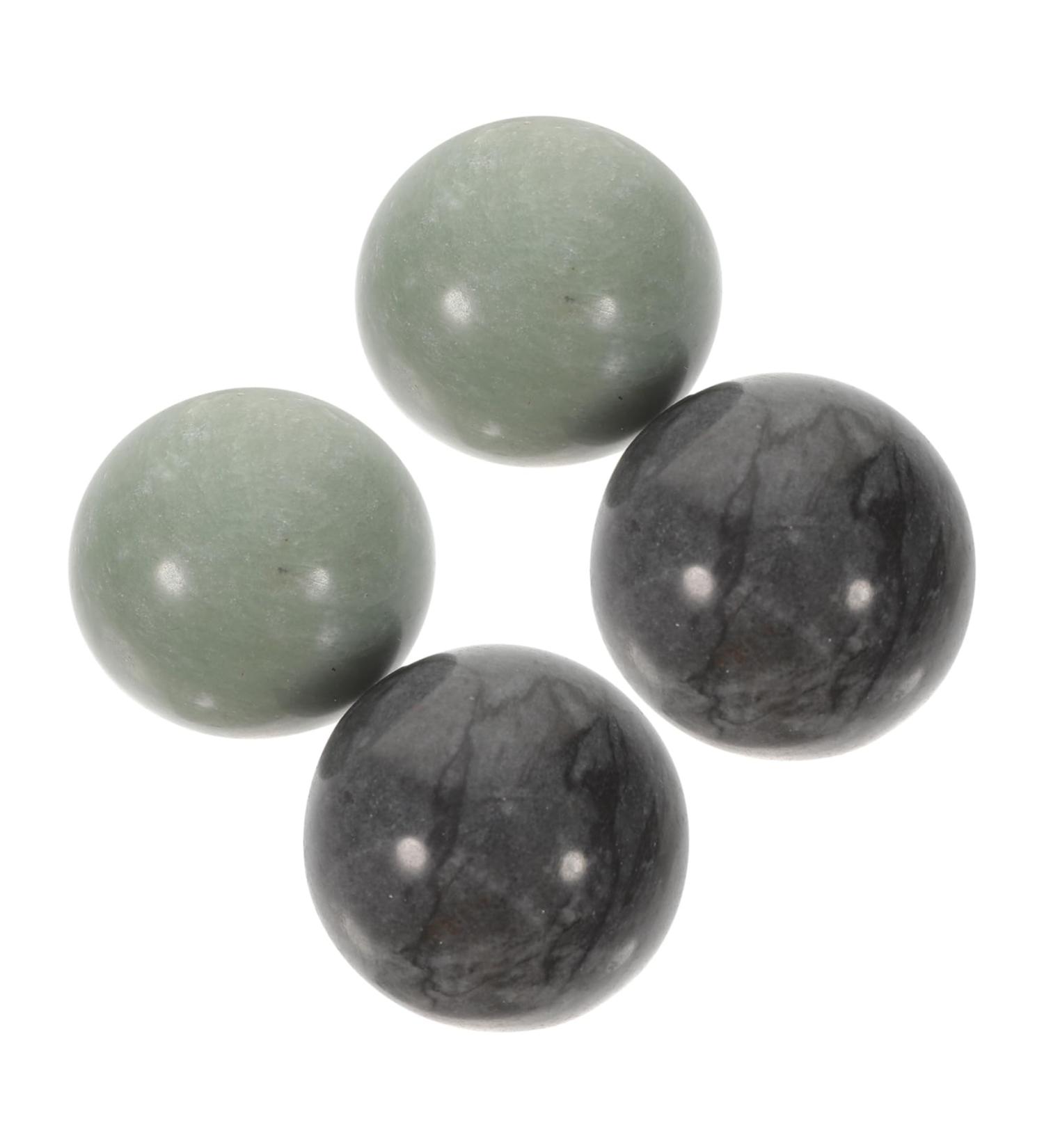 Wofashpuret Hand 2 Sets Black Marbles Gemstones - Tinkering & Massage Devices for Adults | Metal Baoding Balls - Buy Online on GoSupps.com