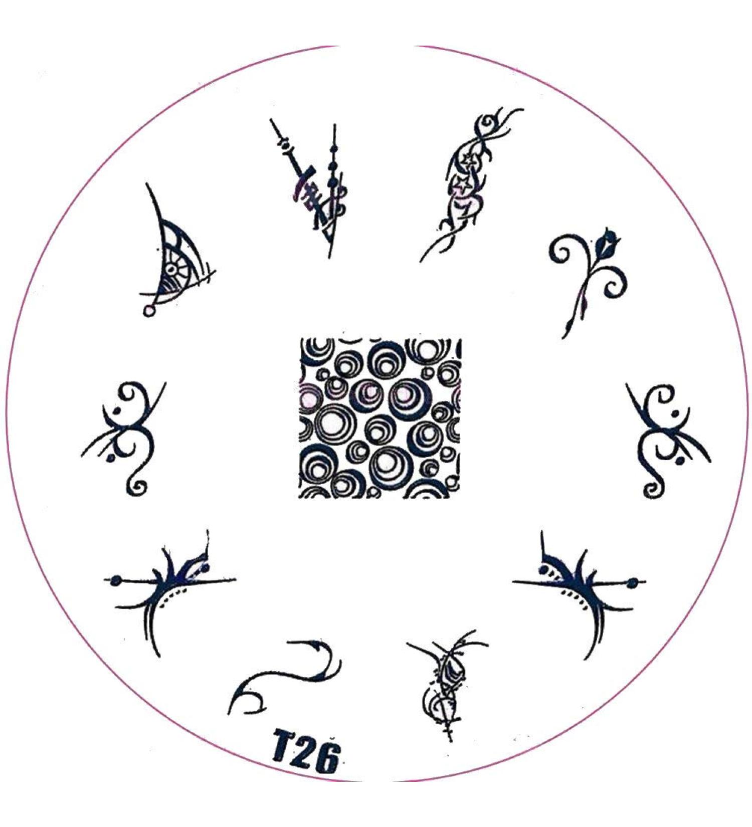 ++SPECIAL ITEM++ Stamping stencil T-Series: T26 Tulip Ornaments