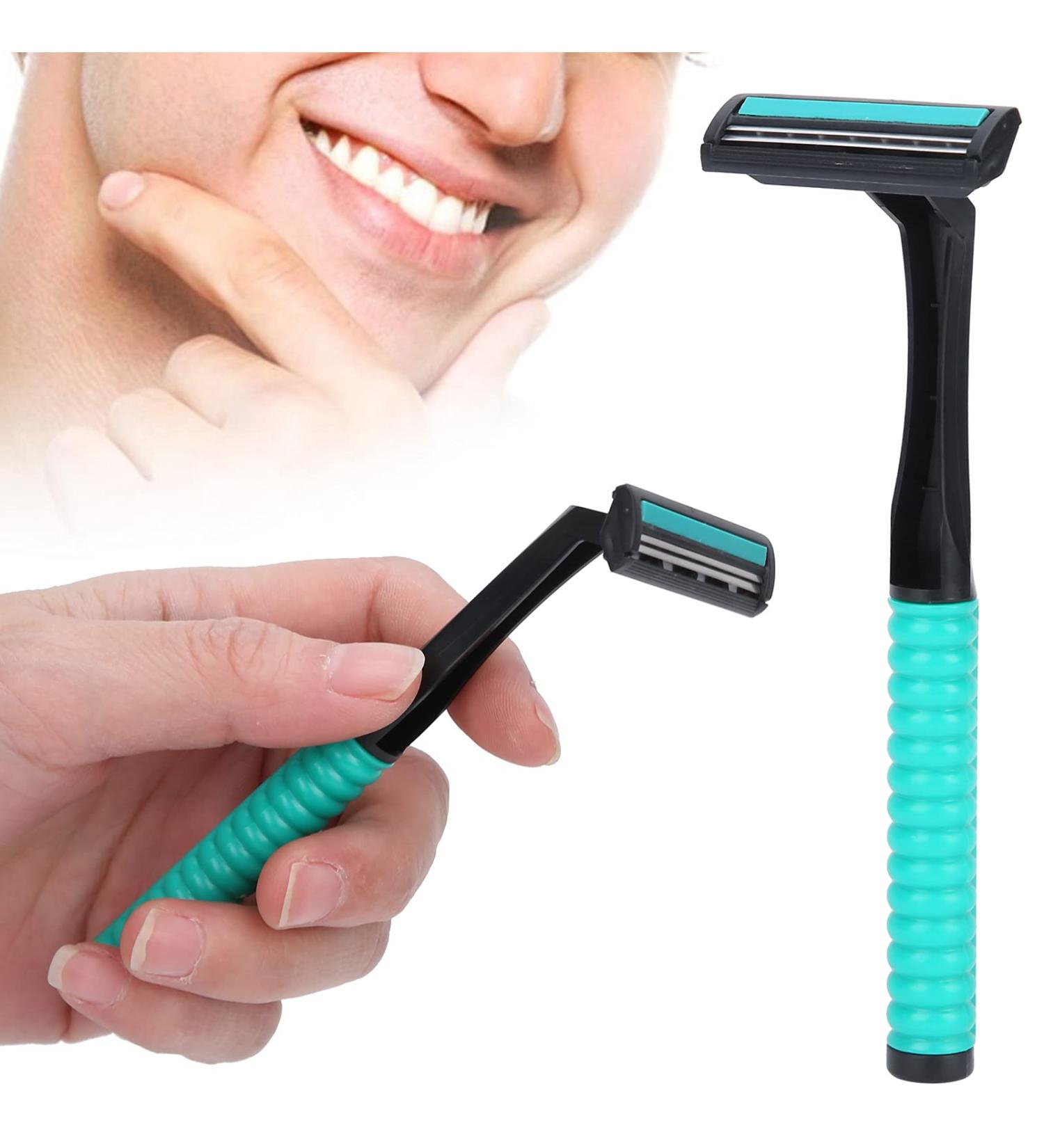 Professional Stainless Steel Safety Razor for Men - Manual Shaver with Double Layer Blades & Shaving Cream - Buy Online on GoSupps.com
