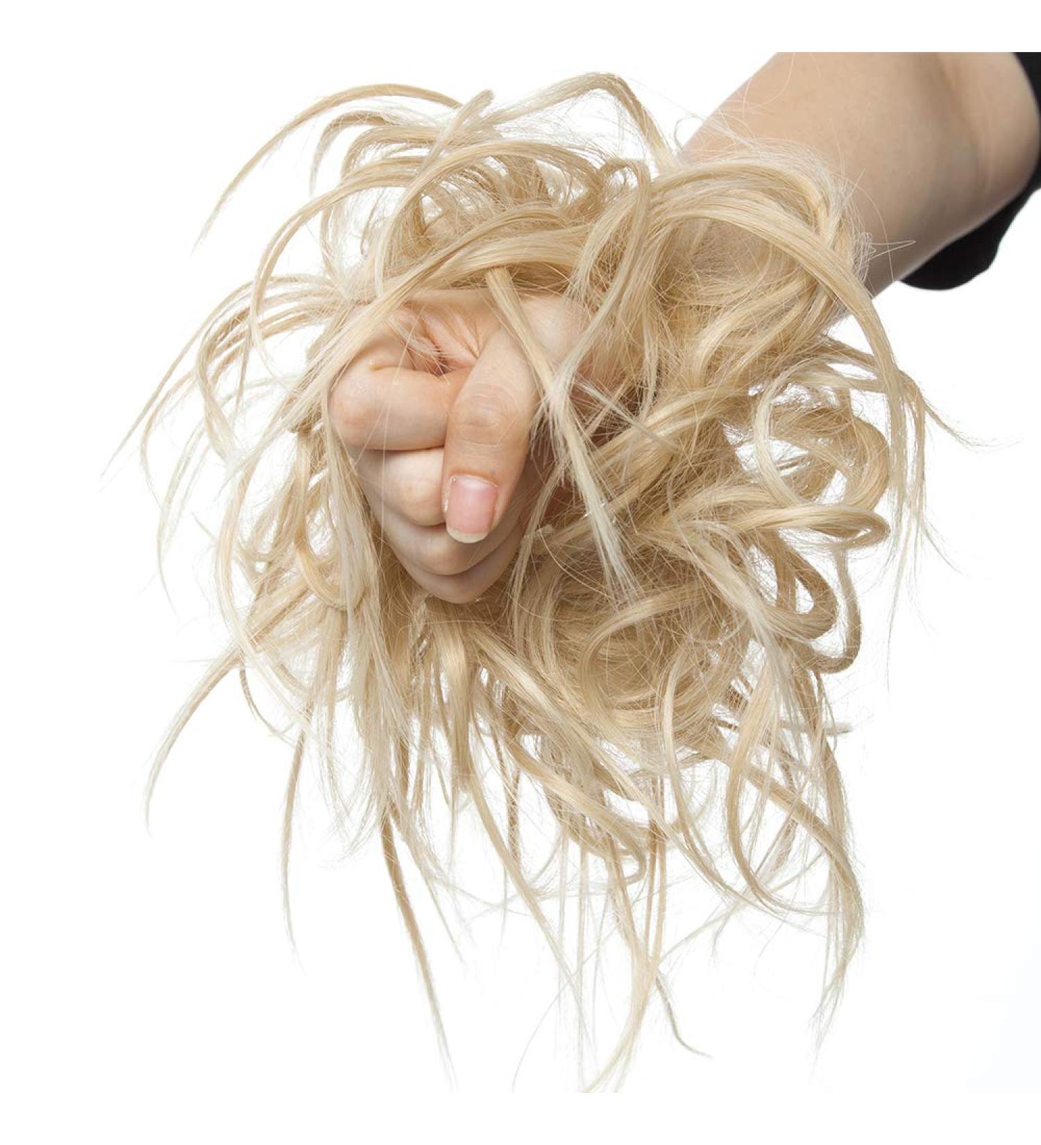 Buy SEGO Curly Updo Hairpiece Tie - Natural Dark Blonde & Blonde Hair Extension (45G) for Effortless Bun Style - Buy Online on GoSupps.com