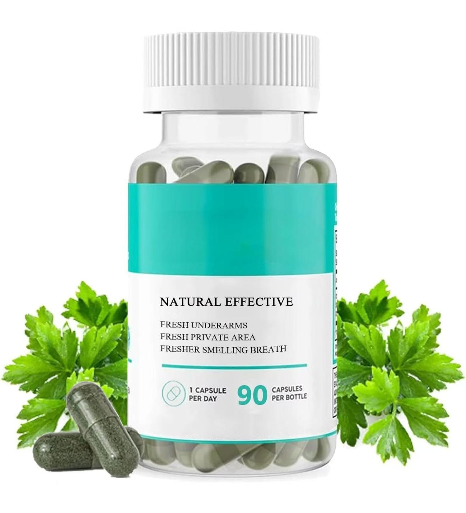 Chlorophylle pour la fra cheur interne avec persil et menthe soin quotidien base de plantes pour hommes et femmes 90count - Buy Online on GoSupps.com