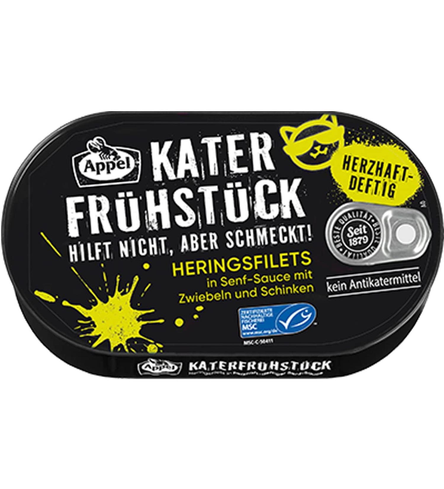 Appel Feinkost GmbH & Co. KG Herring fillet breakfast hangover cure in a salty mustard sauce 200g