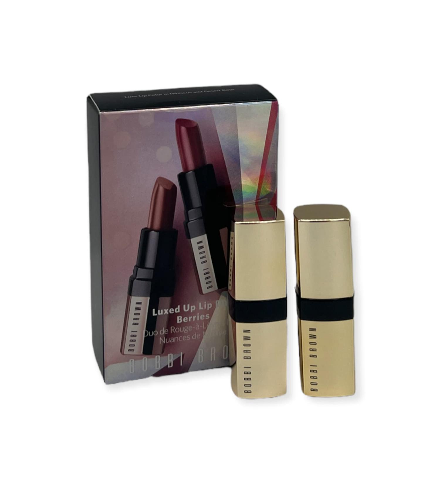 Bobbi Brown Luxed Up Lips Lipstick Duo Hibiscus and Desert Rose