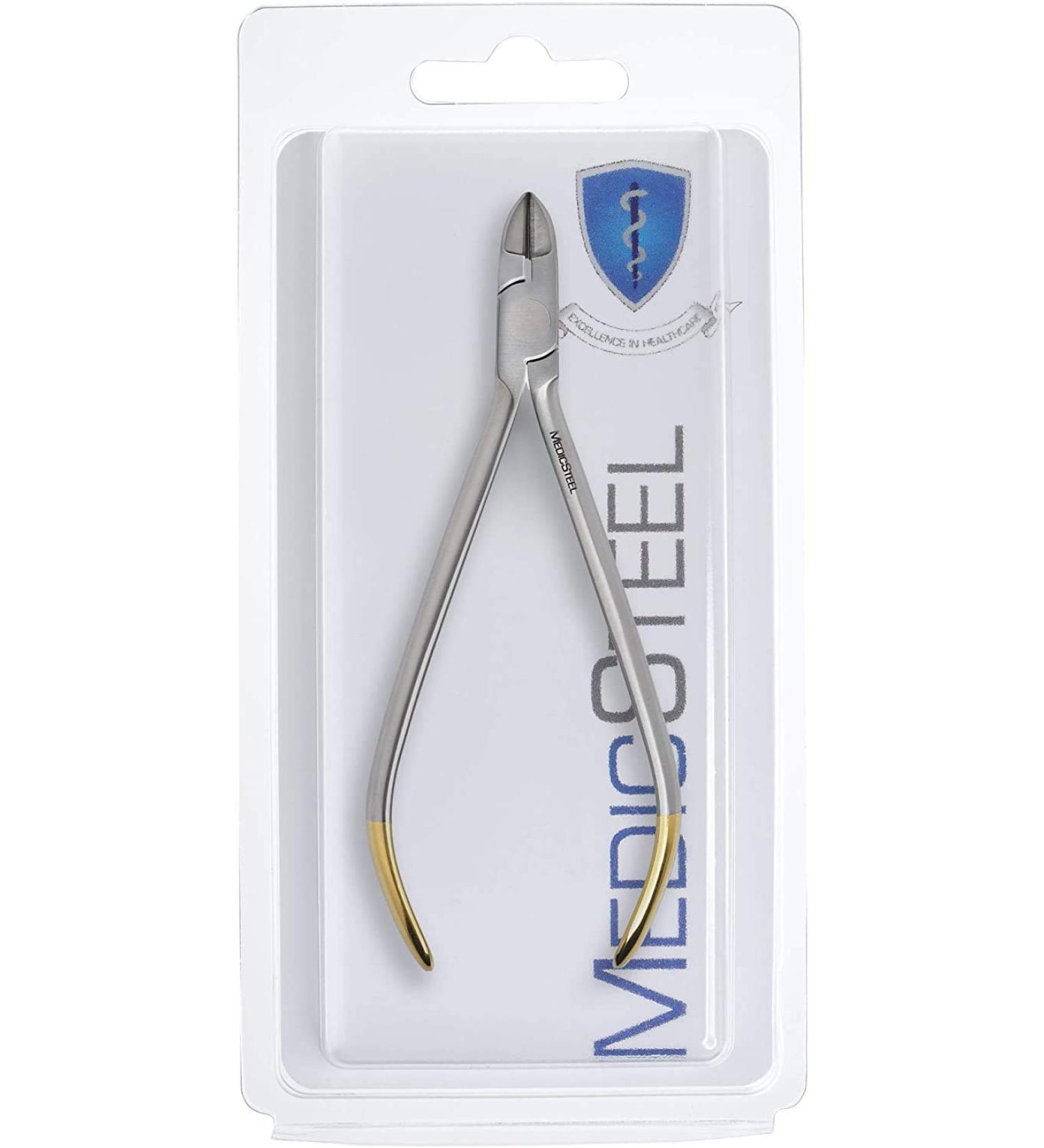 MedicSteel Micro-Mini Pin and Ligature Cutter - Tungsten Carbide Tips Orthodontic Plier - Premium Stainless Steel Instrument - 5.25 inch - Buy Online on GoSupps.com