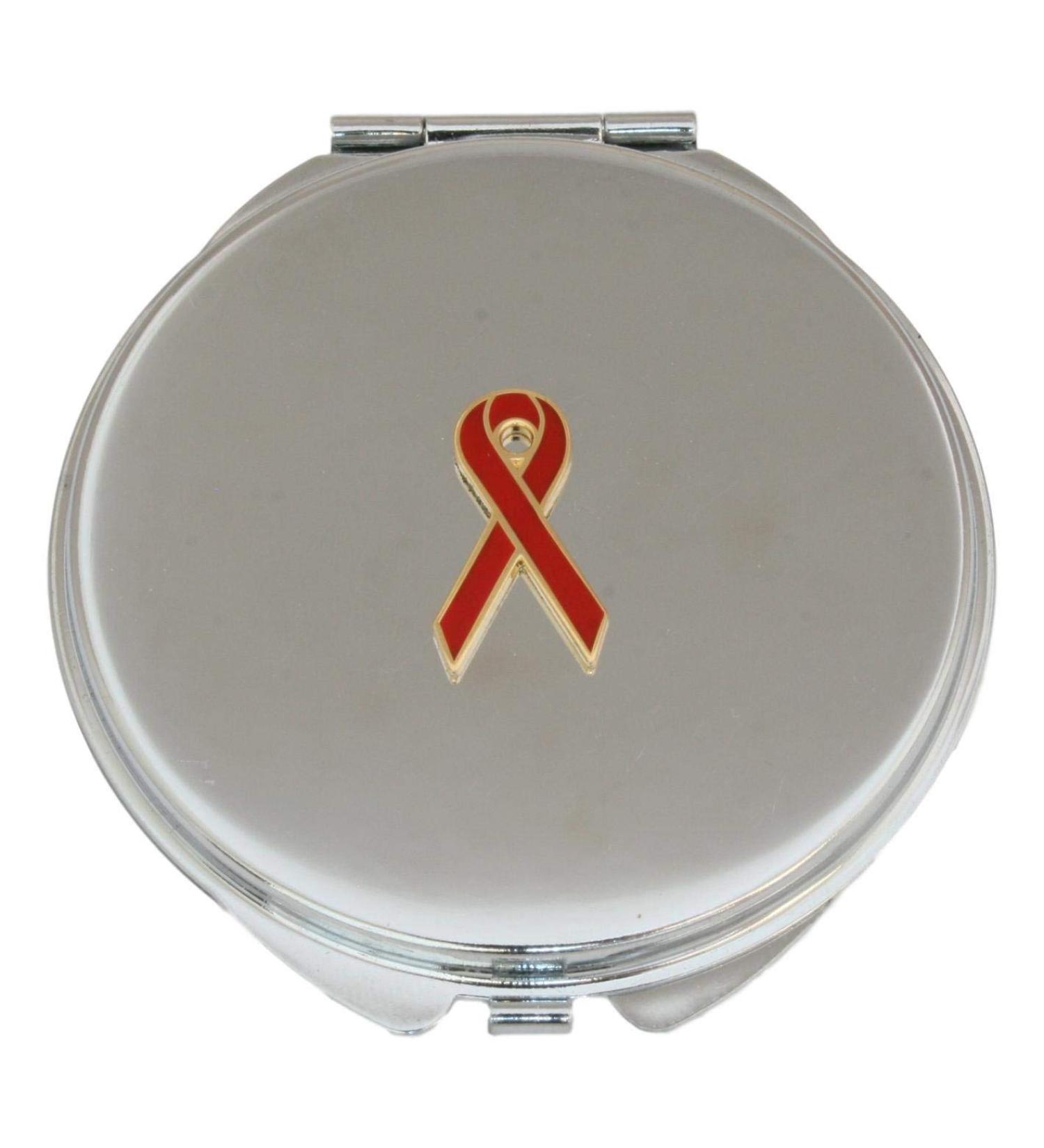 Red Ribbon Compact Mirror Handbag Gift With Free Engraving 474 - Buy Online on GoSupps.com