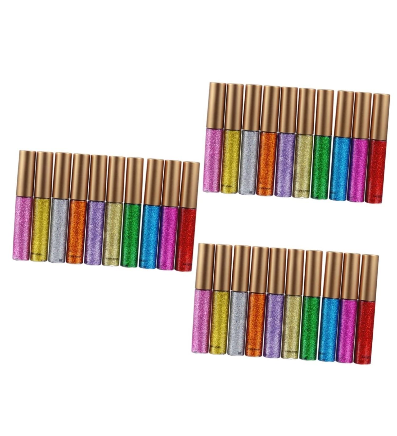 FOMIYES 30 Pcs Eyeliner Pencil Liquid Eyeliner Glitter Eyeliner Eye Shadow Liquid Eyeshadow Nightclub - Buy Online on GoSupps.com