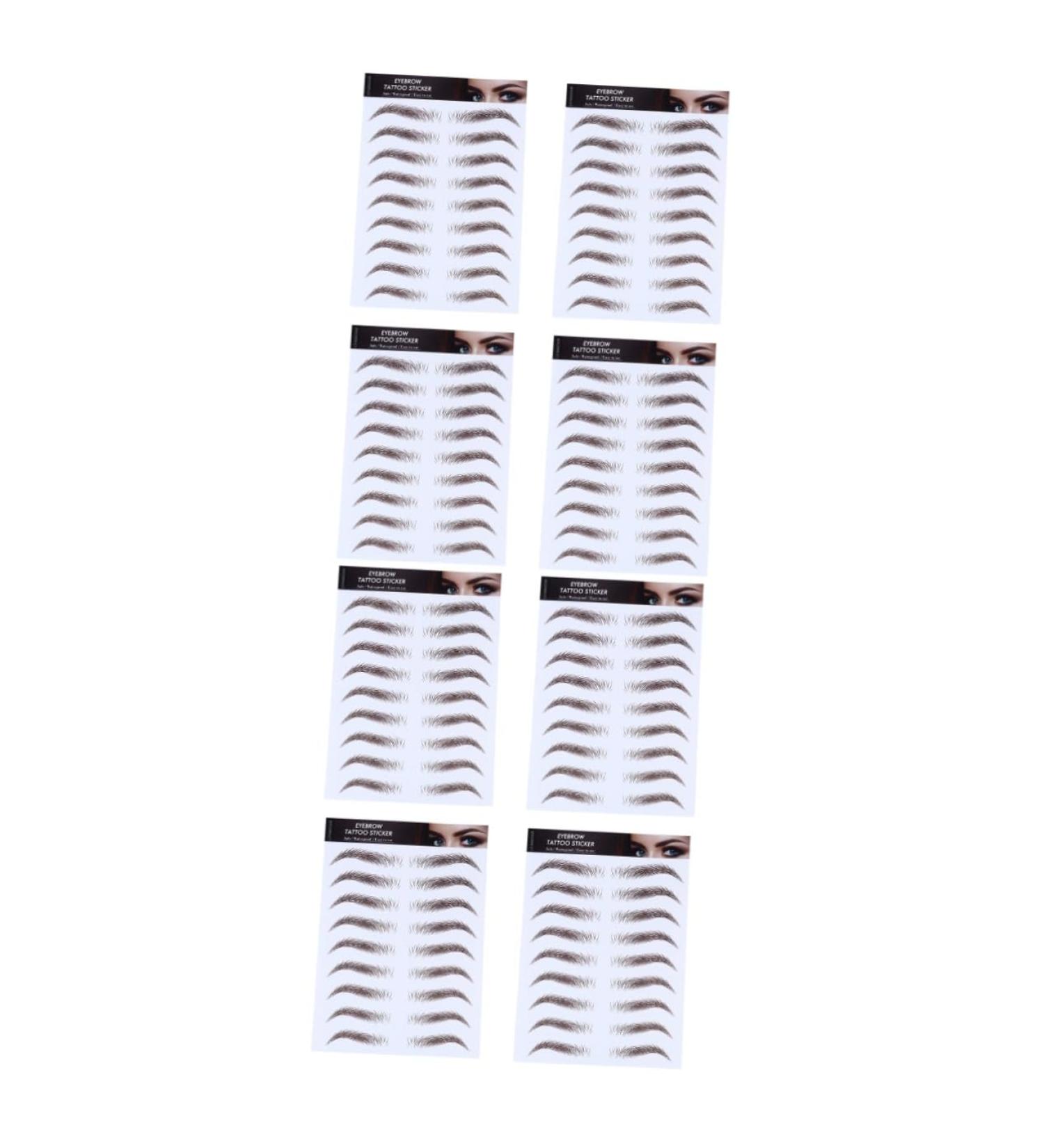 FOMIYES 8 Pcs Eyebrow Stickers Waterproof Makeup Semi Permanent Eyebrows Imitation Eyebrow Cosmetic Stencil - Buy Online on GoSupps.com