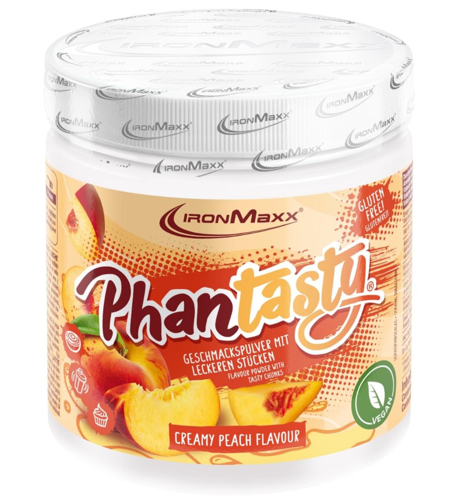 Buy IRONMAXX Fatasasty Thare Pution - Creamy Peach 250g | Vegan Lactose-Free Gluten-Free | International Shipping Available - Buy Online on GoSupps.com
