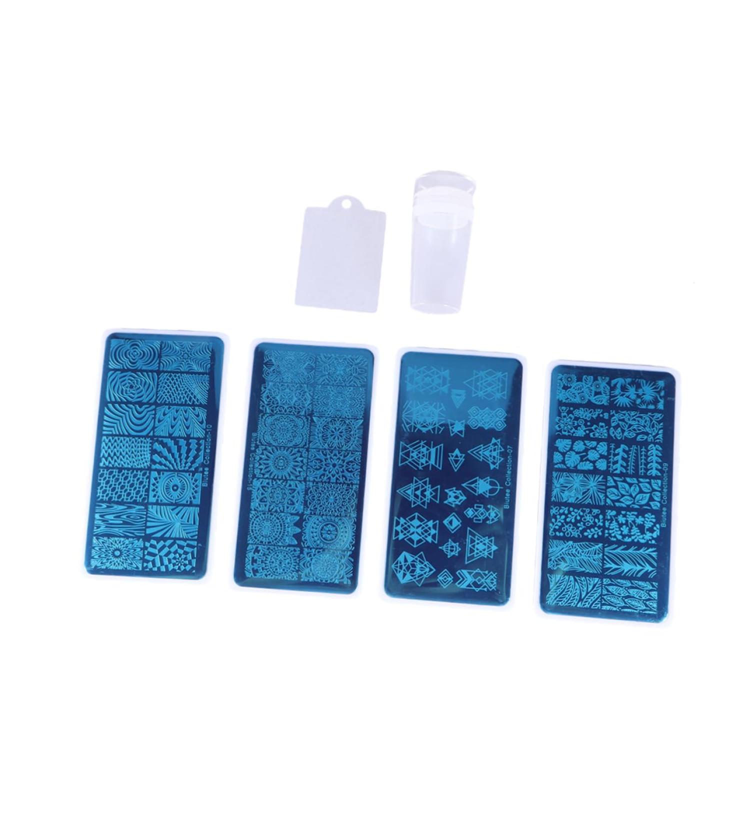 minkissy Party Time Manicure Kit Nail Stencils Nail Products Kit De Manicura Nail Art Stamping Kit Nail Plate Nail Art Stamping Plates Nail Stamp Plate Nail Art Tencils Printing medium As Shown - Buy Online on GoSupps.com