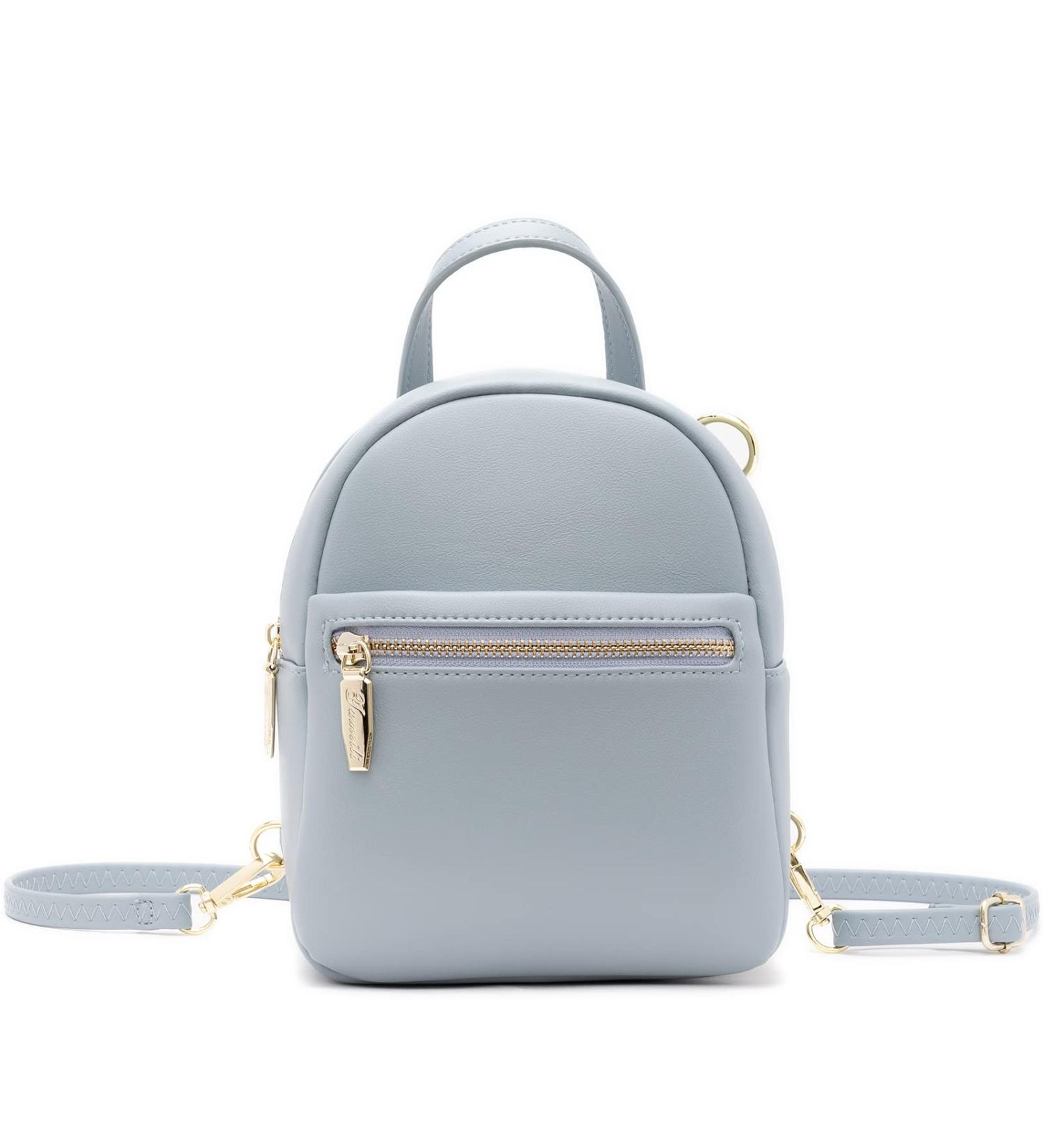 Mini Leather Backpack Purse for Girls and Women - Small Blue Shoulder Bag - Buy Online on GoSupps.com