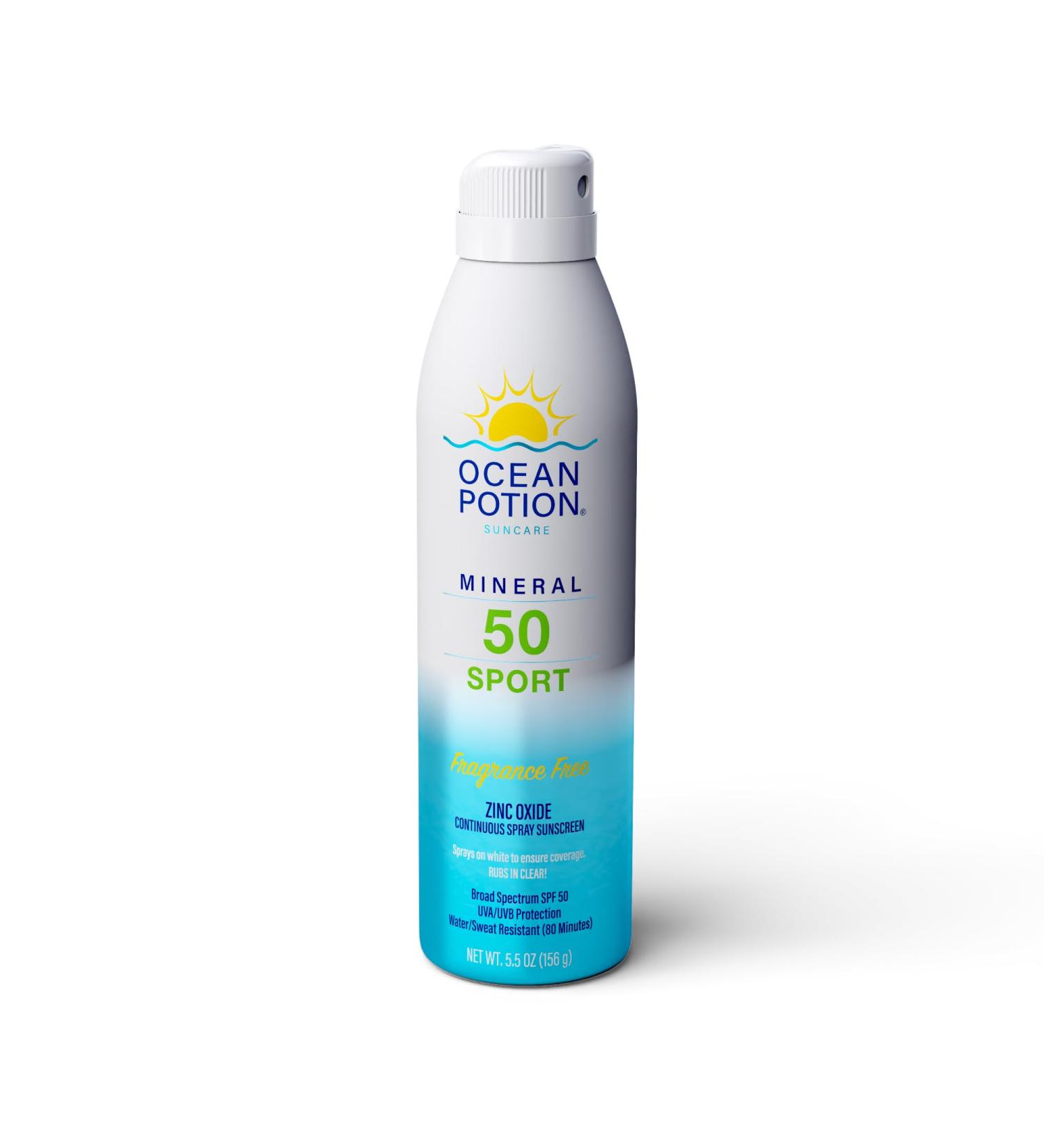Ocean Potion Sunscreen Body Spray Sport SPF#50 5.5oz C-Spray - Mineral Formula
