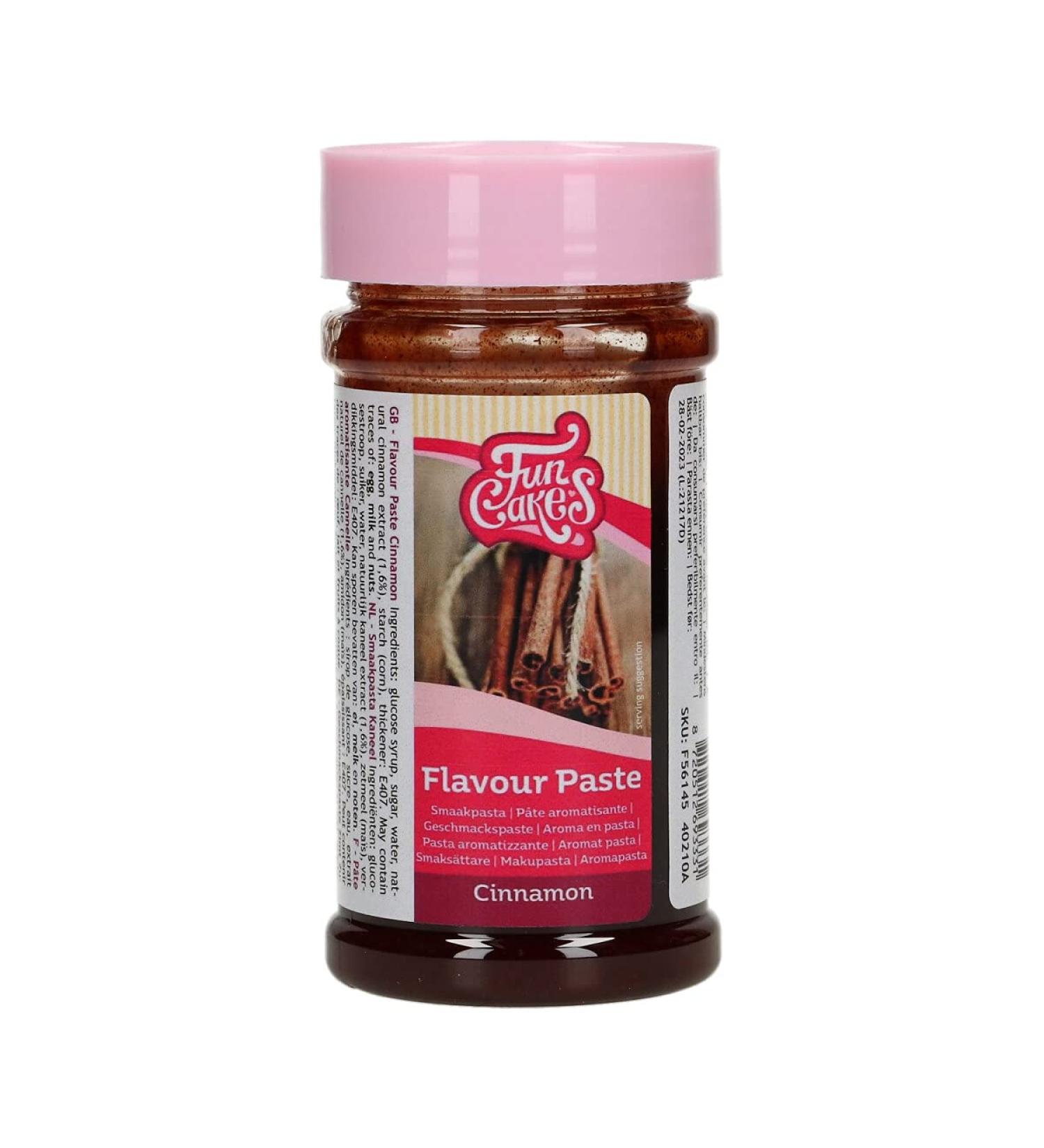 FunCakes Flavour Paste Cinnamon: Food flavourings Great Taste Perfect for Cake Decorating Suitable for Batter and Fillings. 100 g.