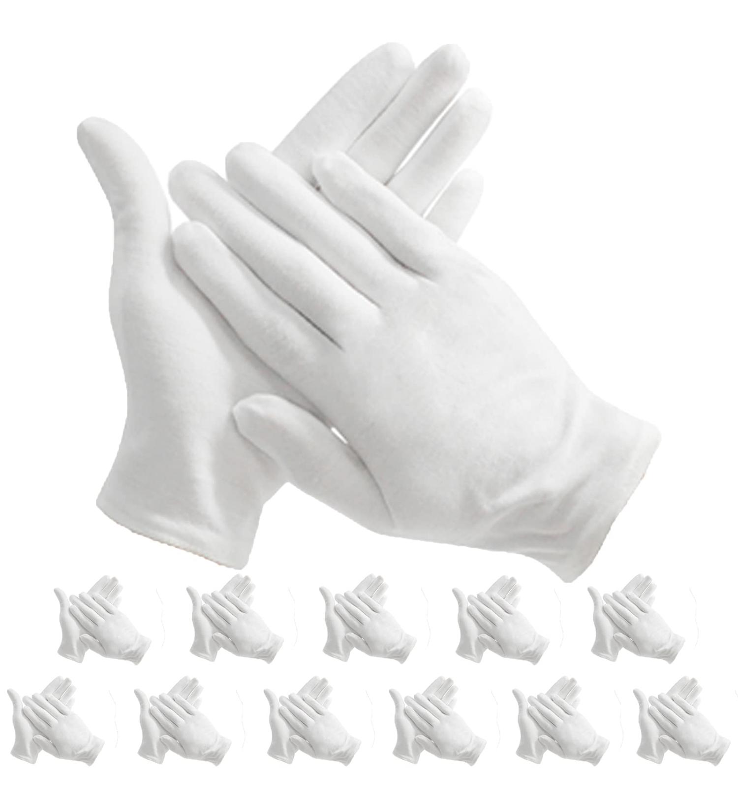 Maydahui 12 Pair White Cotton Gloves 9 inch Extra Large Size for Cosmetic Moisturizing Coin Jewelry Inspection Performance Driving Watch Repair Work Lining - Buy Online on GoSupps.com
